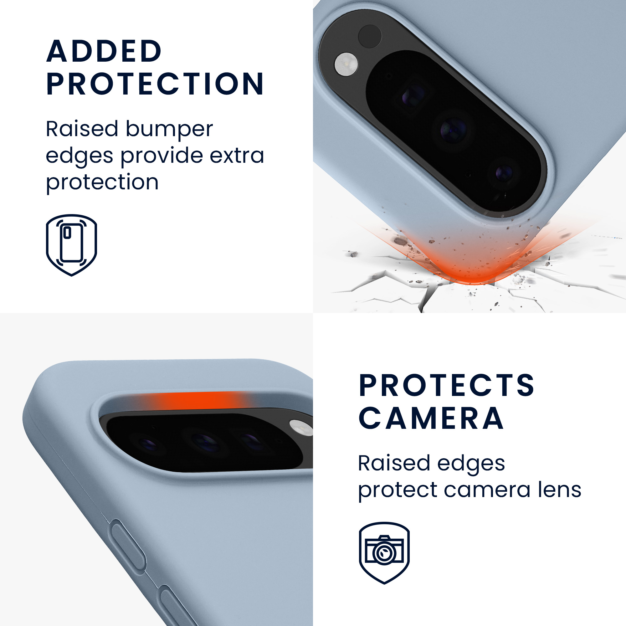 Silikonový kryt kwmobile pro Google Pixel 10 / Pixel 10 Pro - matná světle modrá