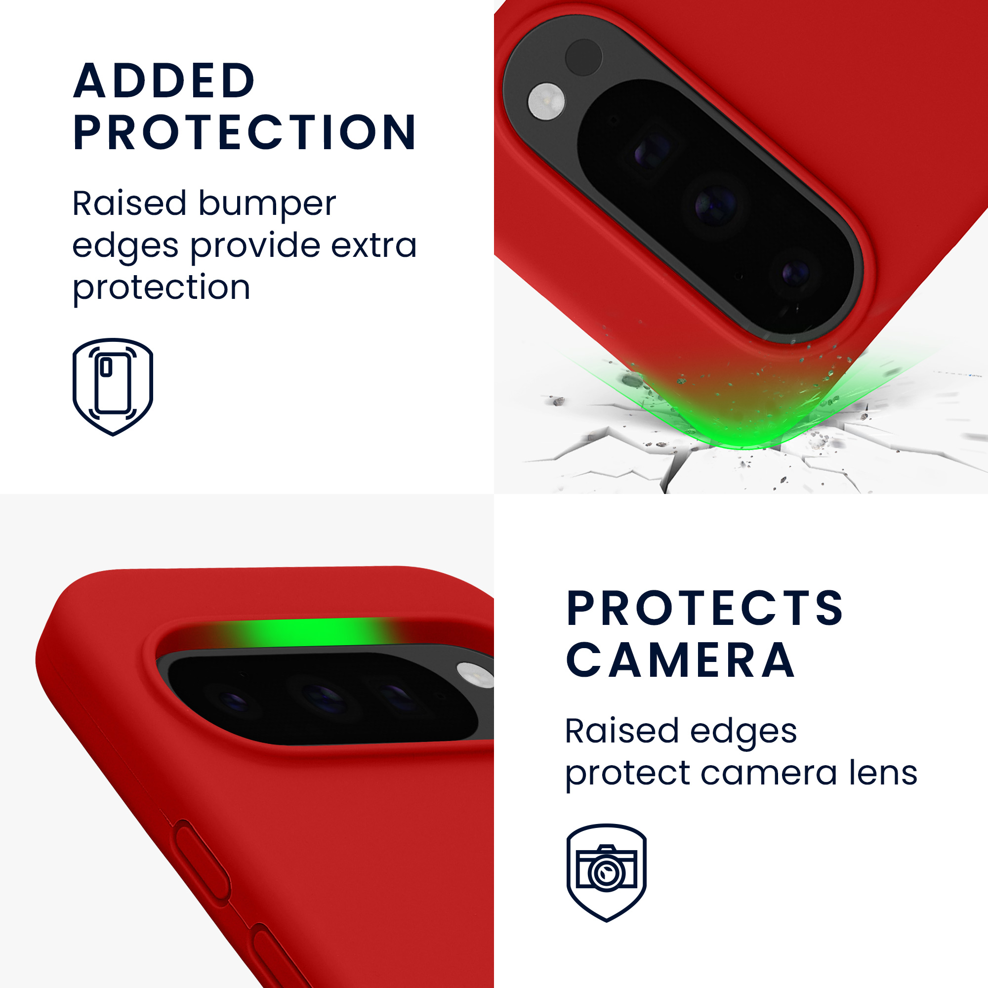 Silikonový kryt kwmobile pro Google Pixel 10 / Pixel 10 Pro - klasická červená