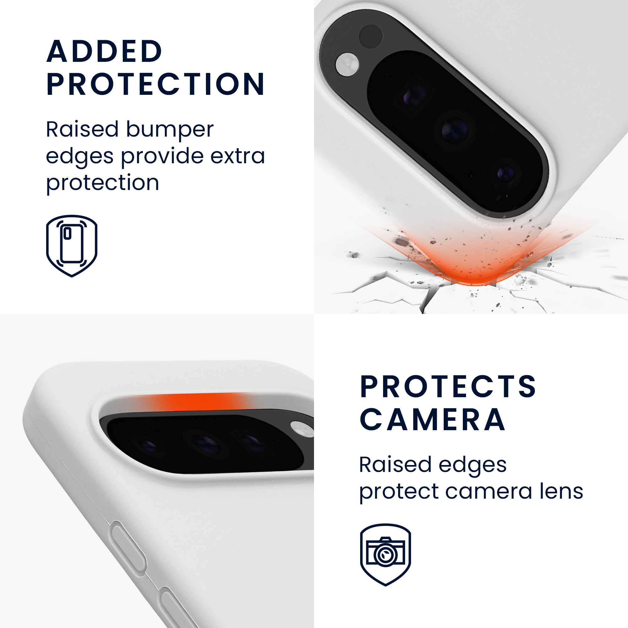Silikonový kryt kwmobile pro Google Pixel 10 / Pixel 10 Pro - matná bílá