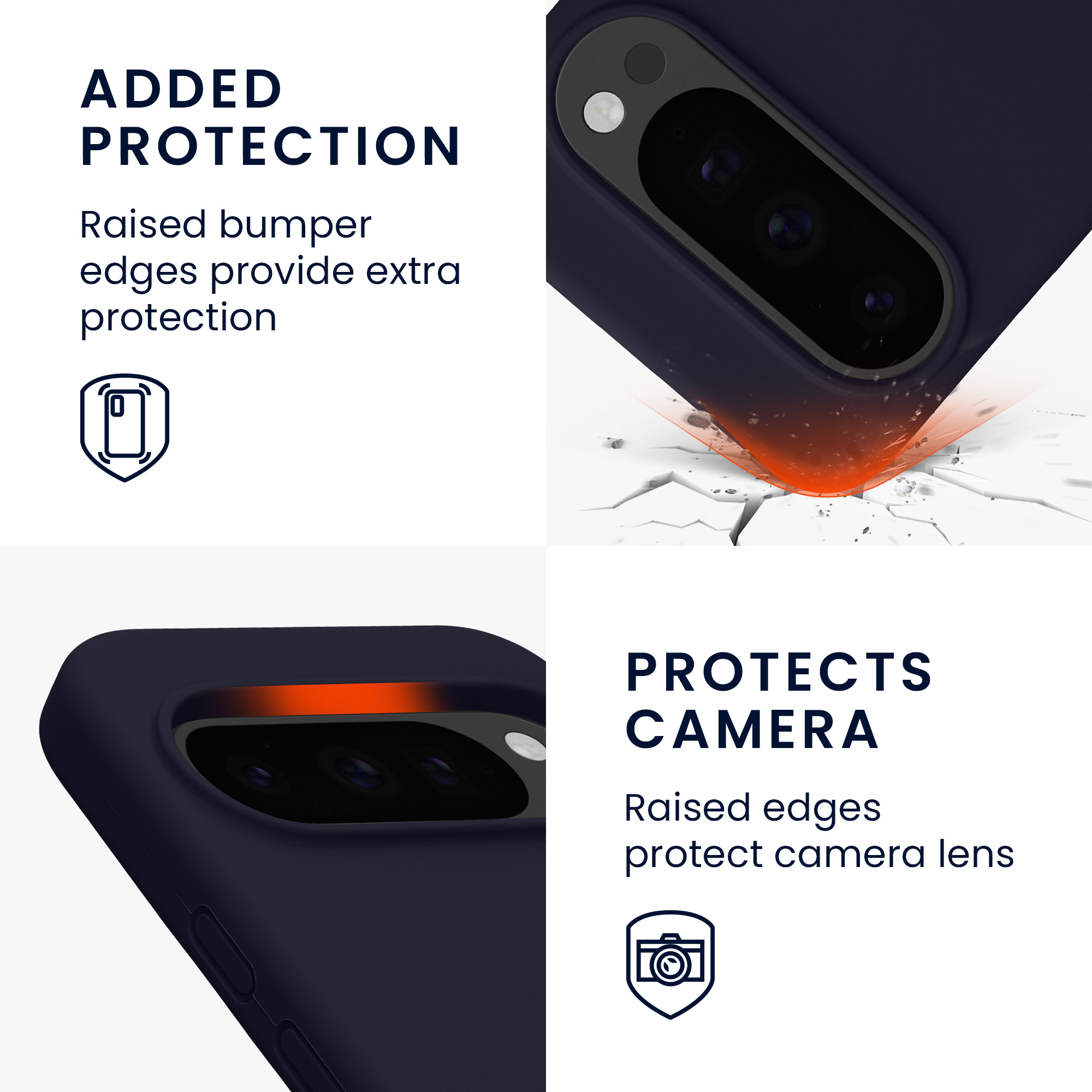 Silikonový kryt kwmobile pro Google Pixel 10 / Pixel 10 Pro - tmavě modrá Deep Ocean