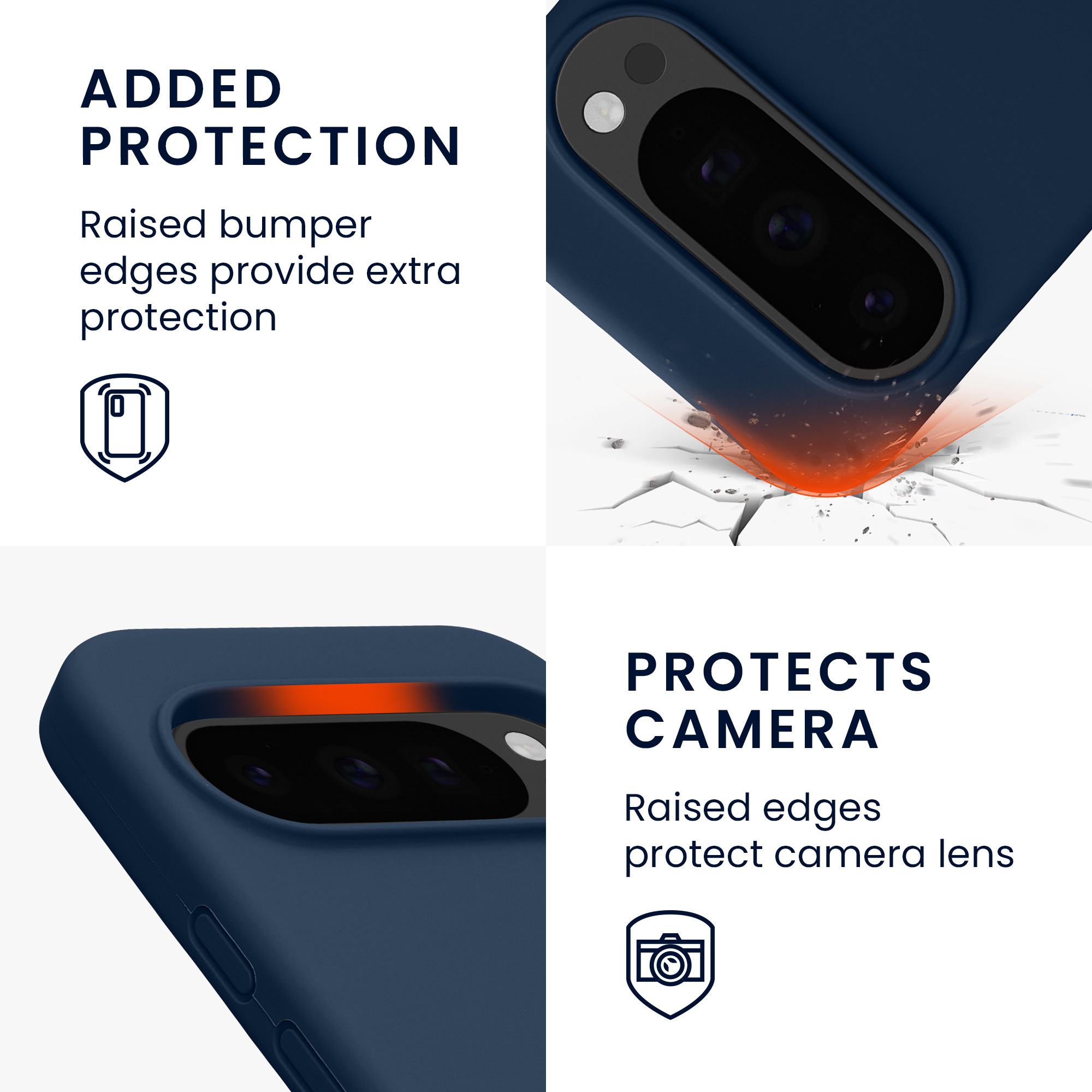 Pouzdro pro Google Pixel 10 / Pixel 10 Pro kwmobile silikonové - námořnická modrá