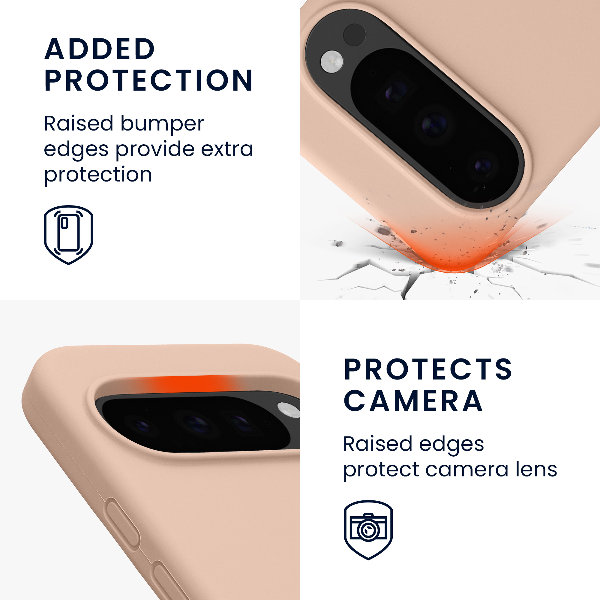 Pouzdro pro Google Pixel 10 / Pixel 10 Pro kwmobile silikonové - starorůžová