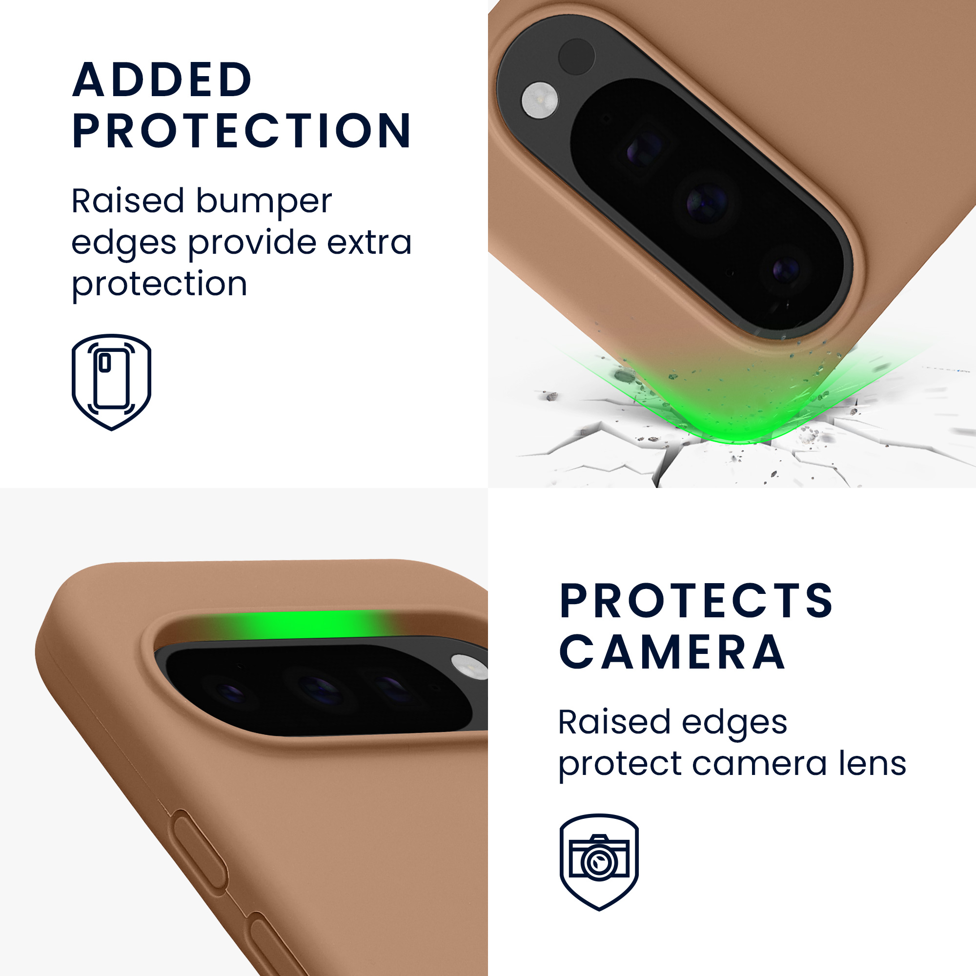 Pouzdro pro Google Pixel 10 / Pixel 10 Pro kwmobile silikonové - kapučínová