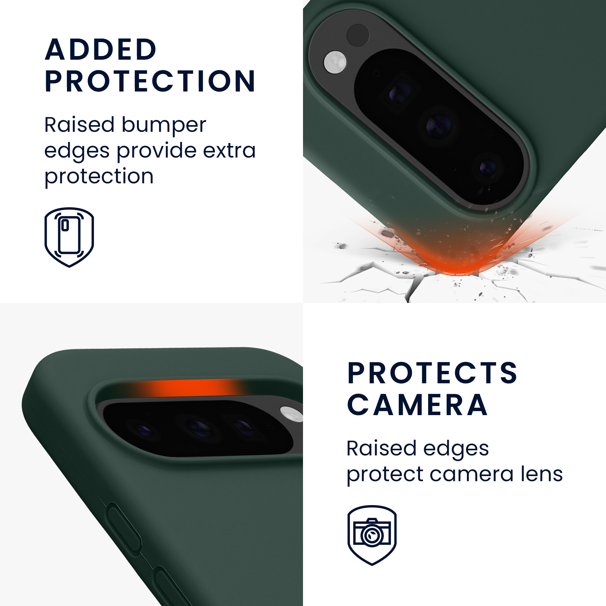 Pouzdro pro Google Pixel 10 / Pixel 10 Pro kwmobile silikonové - mechově zelená