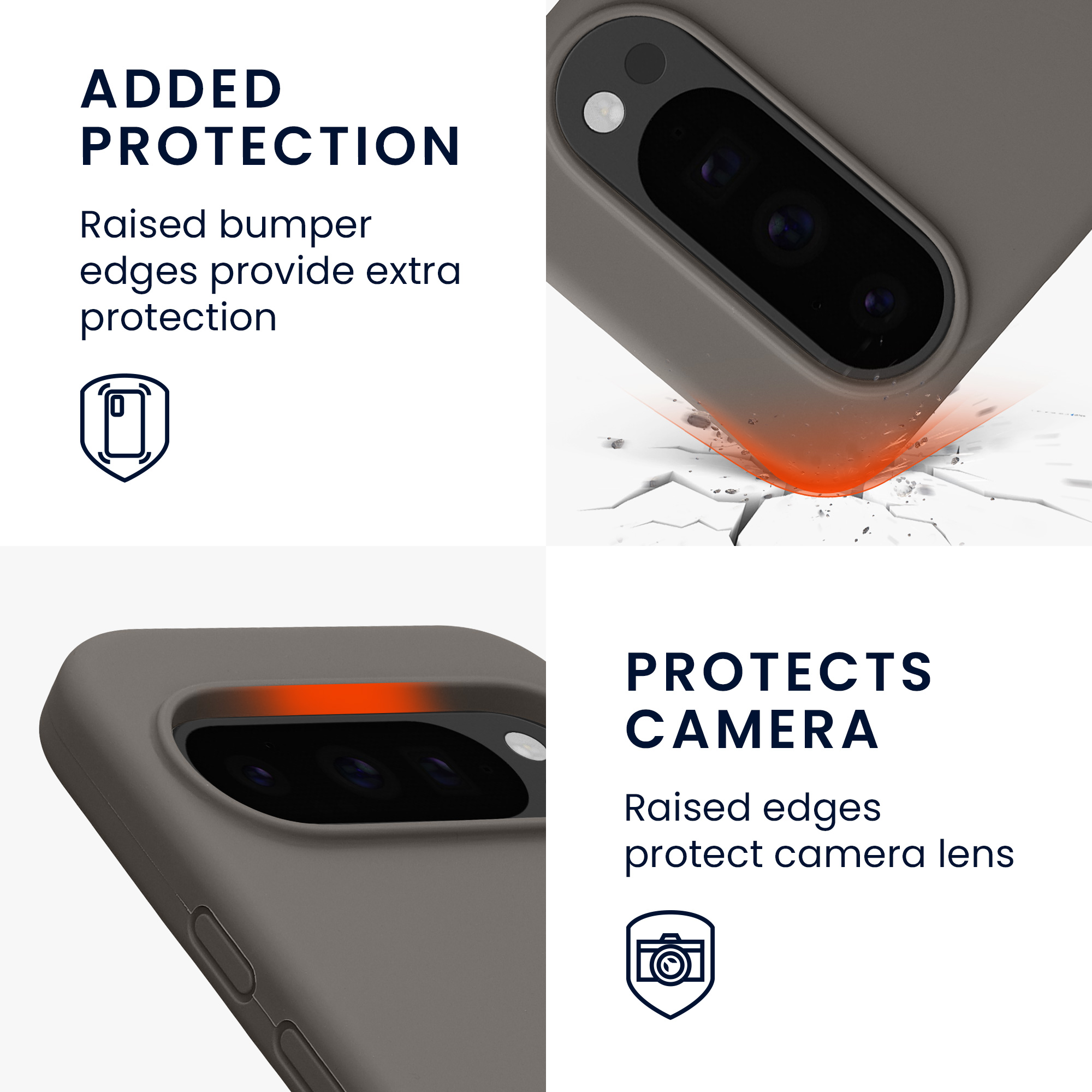 Pouzdro pro Google Pixel 10 / Pixel 10 Pro kwmobile silikonové - šedobéžová