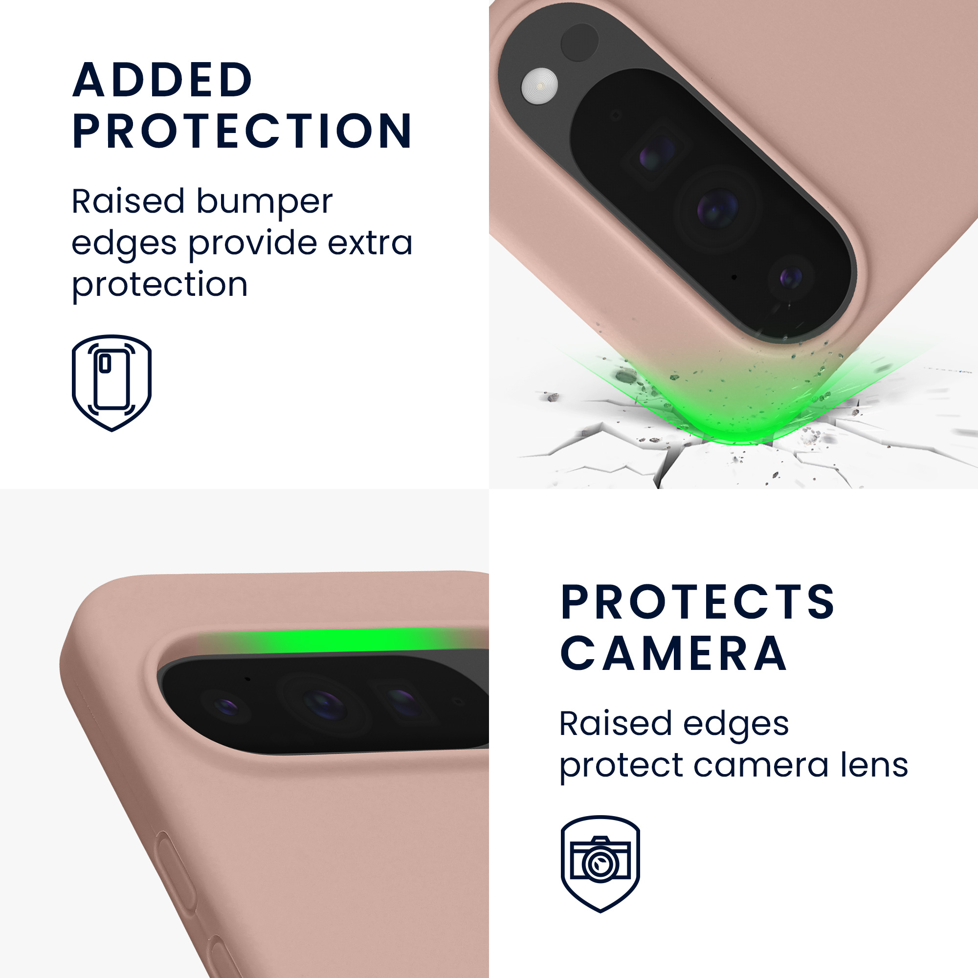 Silikonový kryt kwmobile pro Google Pixel 10 Pro XL - matná starorůžová