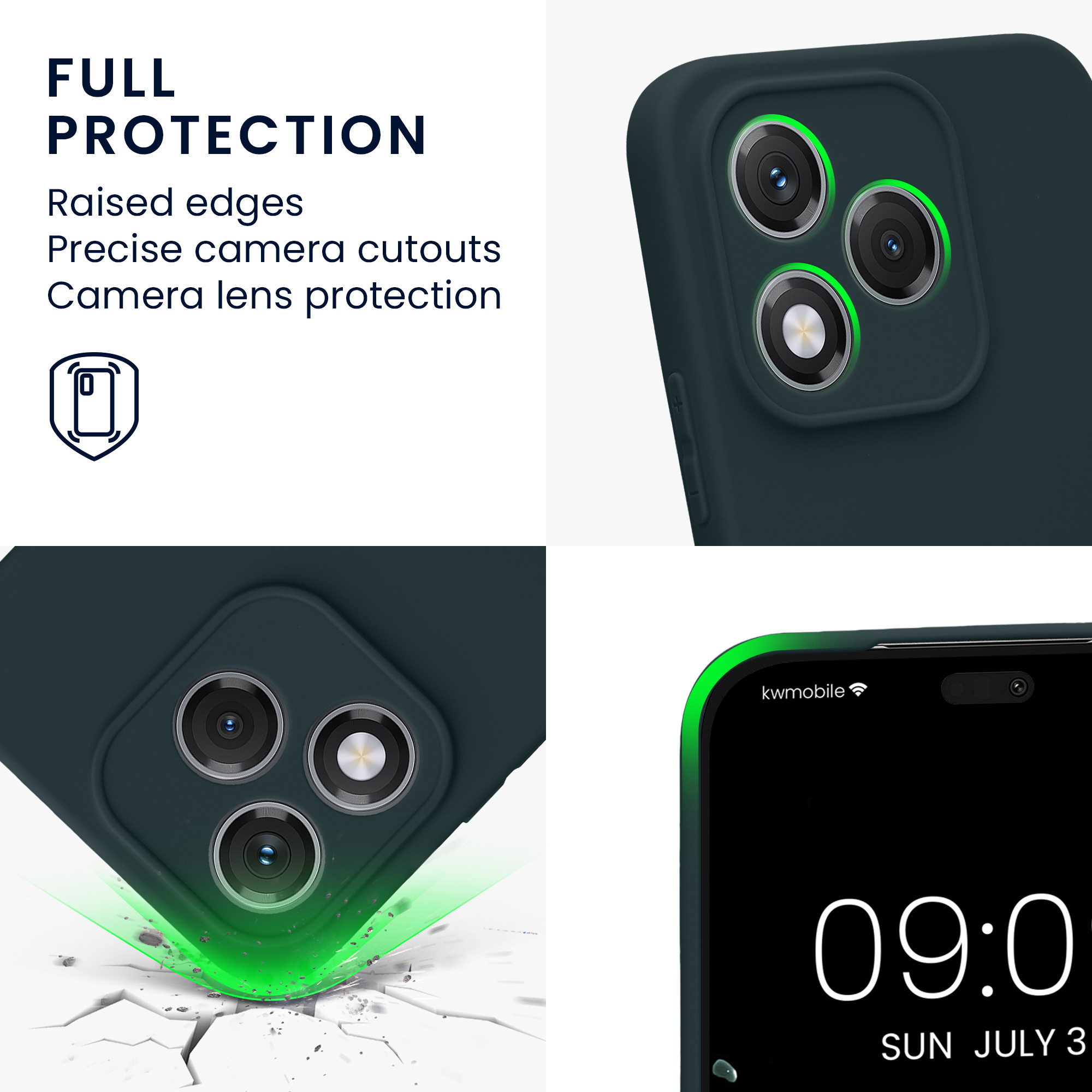 Pouzdro pro HONOR 400 Lite kwmobile tenké TPU - tmavá antracitová