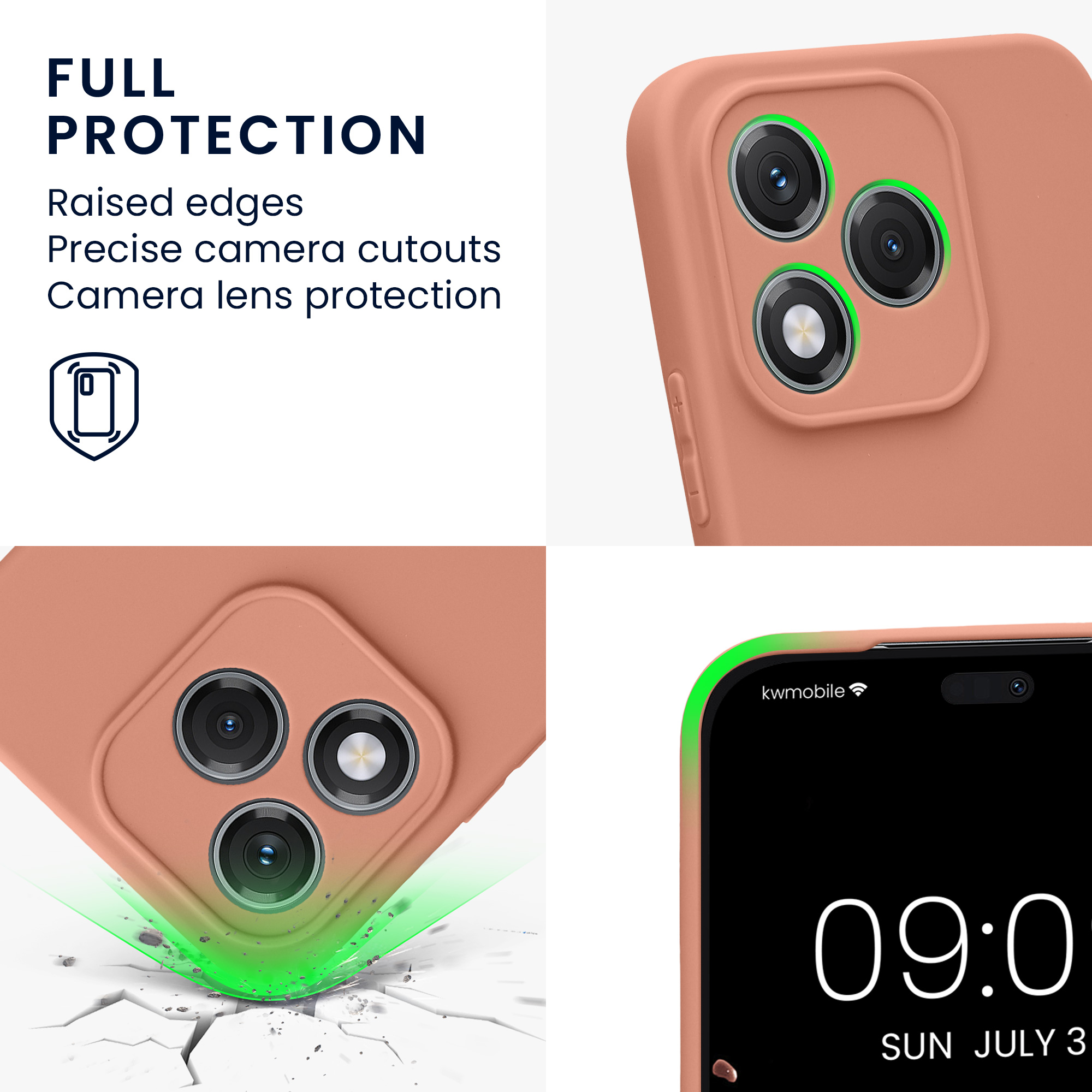 Pouzdro pro HONOR 400 Lite kwmobile tenké TPU - zimní růže