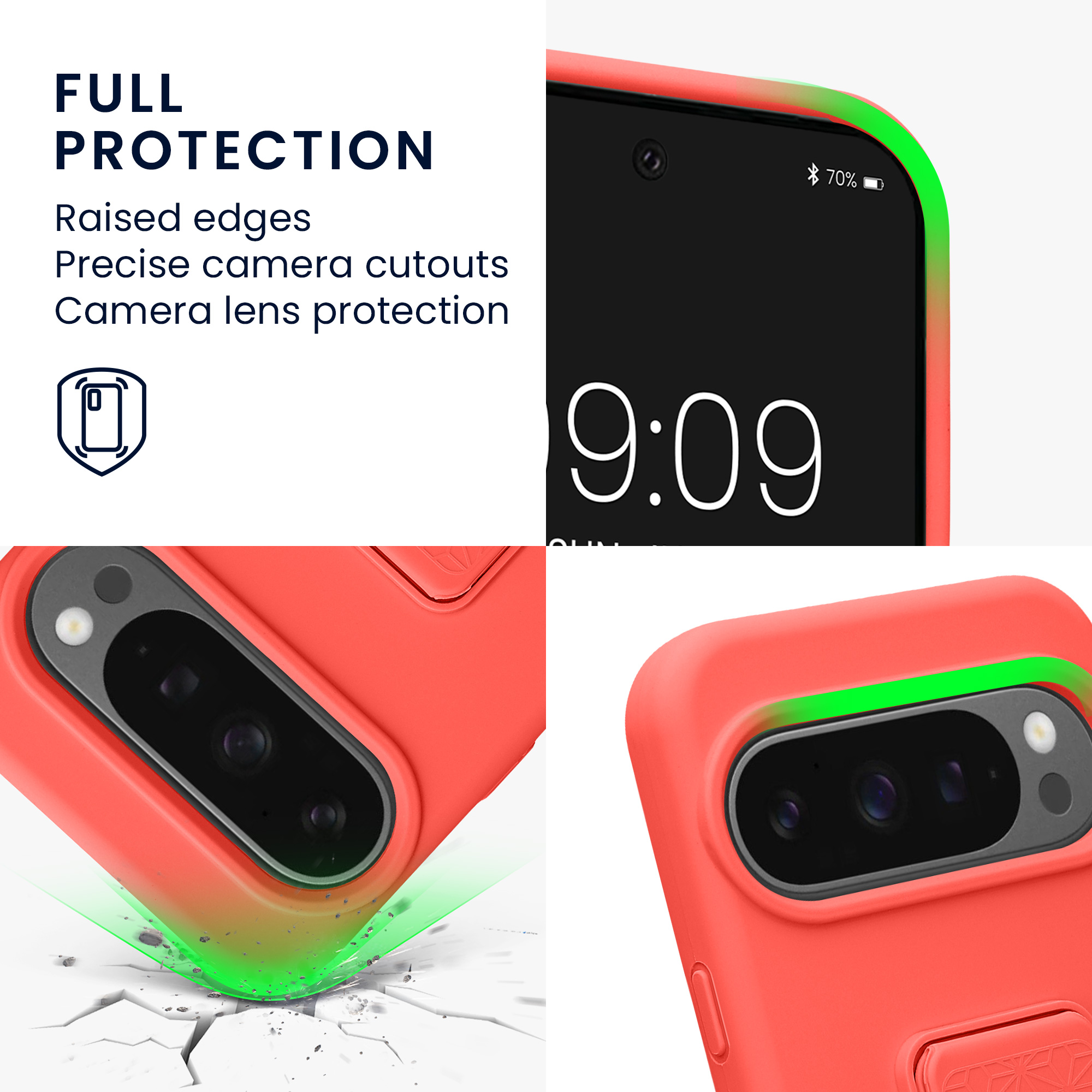 Silikonový kryt kwmobile pro Google Pixel 10 / Pixel 10 Pro - korálová
