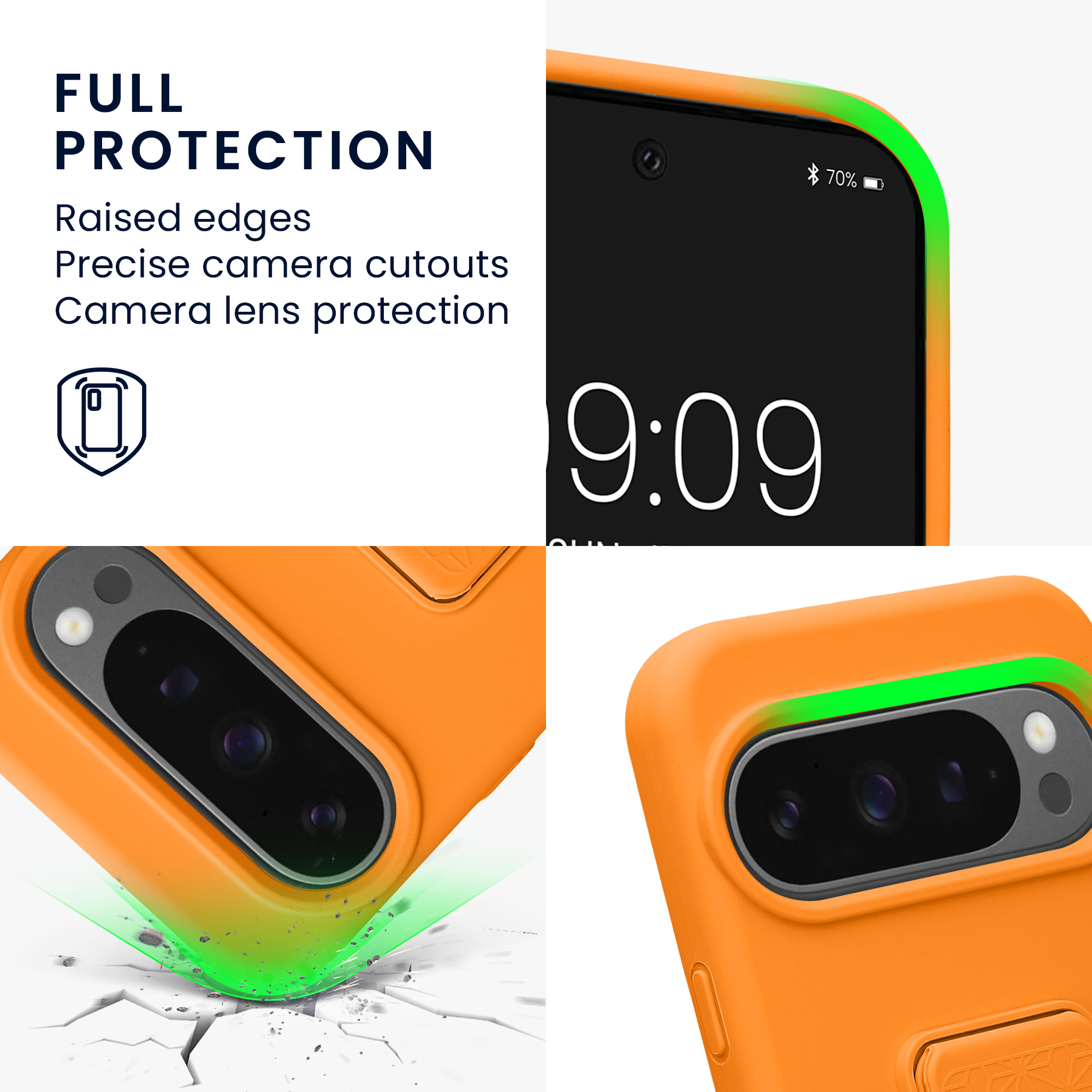 Silikonový kryt kwmobile pro Google Pixel 10 / Pixel 10 Pro - ovocně oranžová