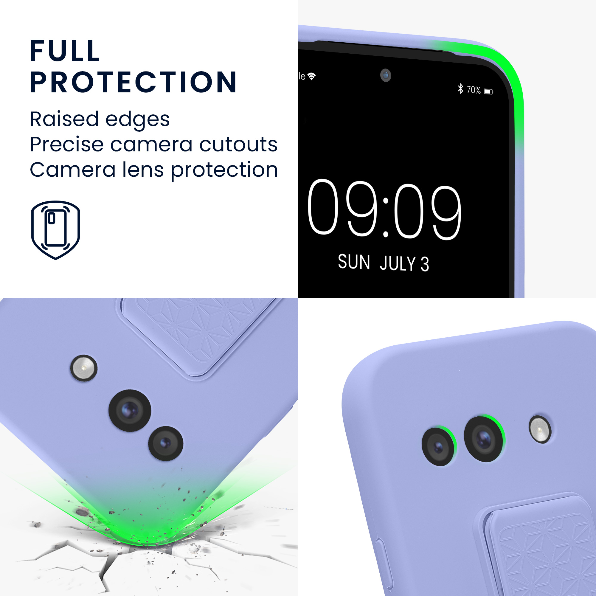 Silikonový kryt kwmobile pro Google Pixel 9a - levandulová