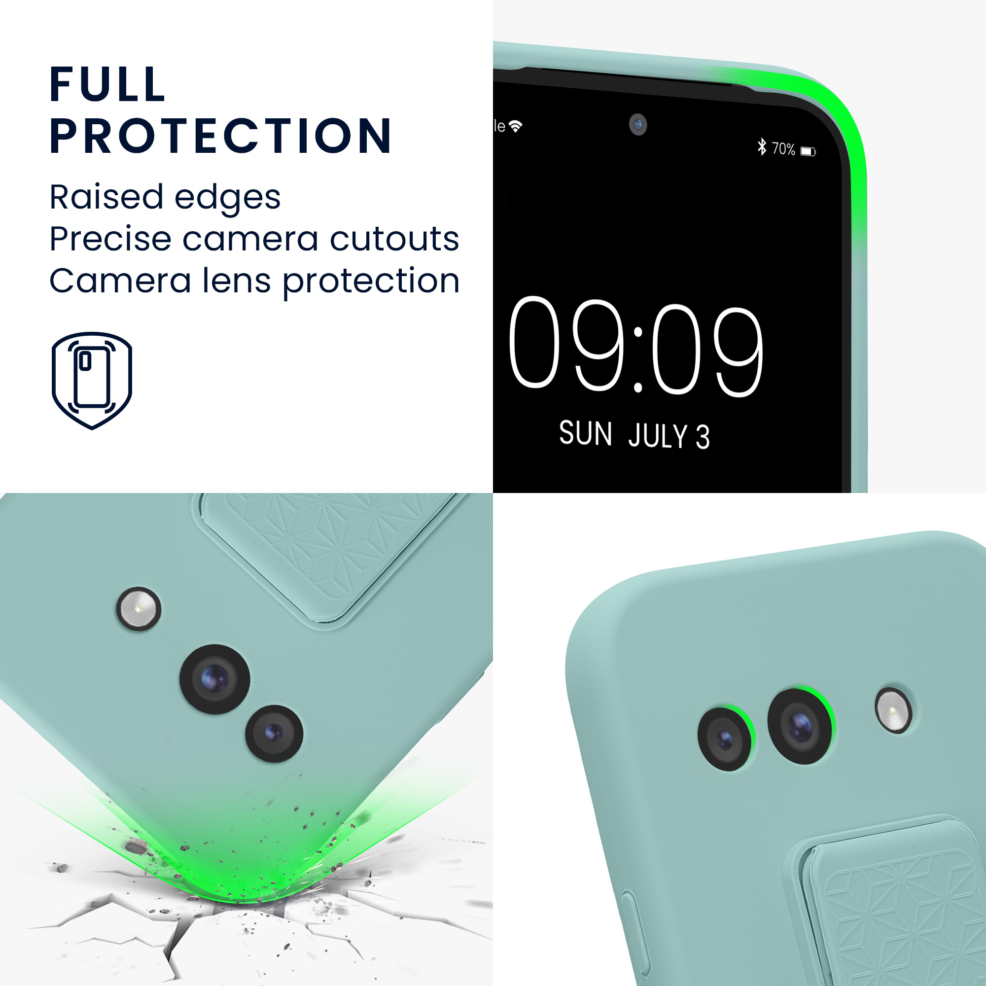 Silikonový kryt kwmobile pro Google Pixel 9a - mátová