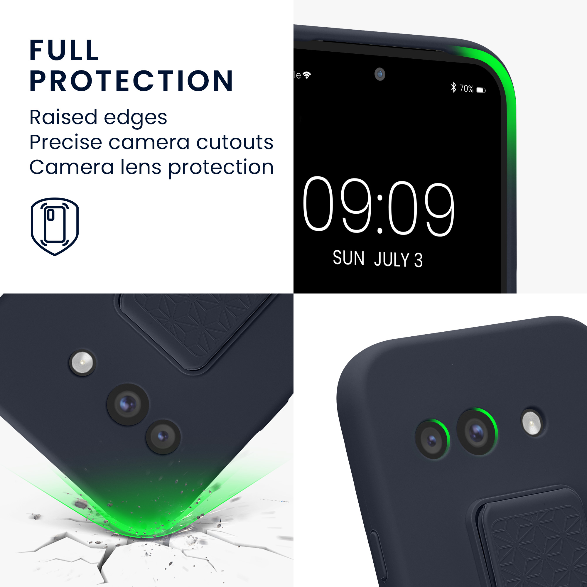Silikonový kryt kwmobile pro Google Pixel 9a - borůvková