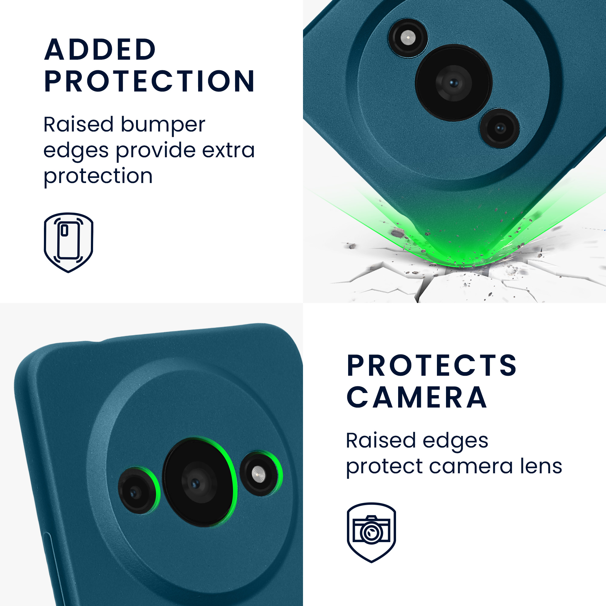 Kryt Xiaomi Redmi A3 metalický TPU metalická karibská modrá kwmobile