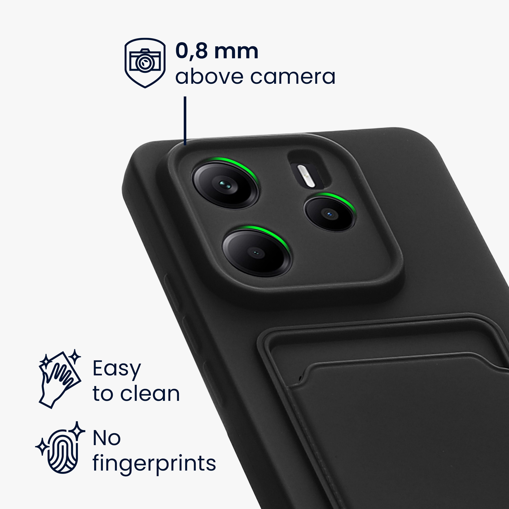 Peněženkové pouzdro na mobil Xiaomi Redmi Note 14 4G - kwmobile, matné černé