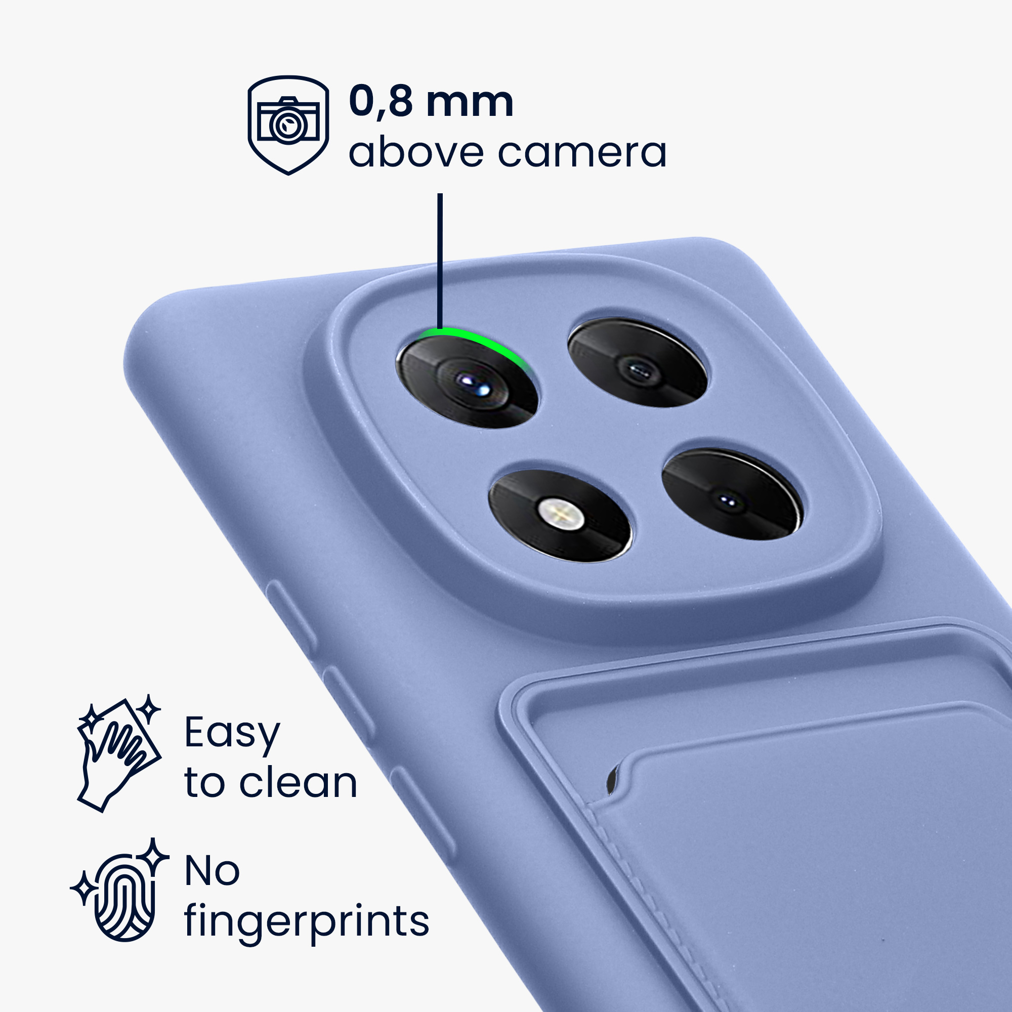 Kryt Xiaomi Redmi Note 14 Pro 5G přihrádka karta TPU levandulová kwmobile