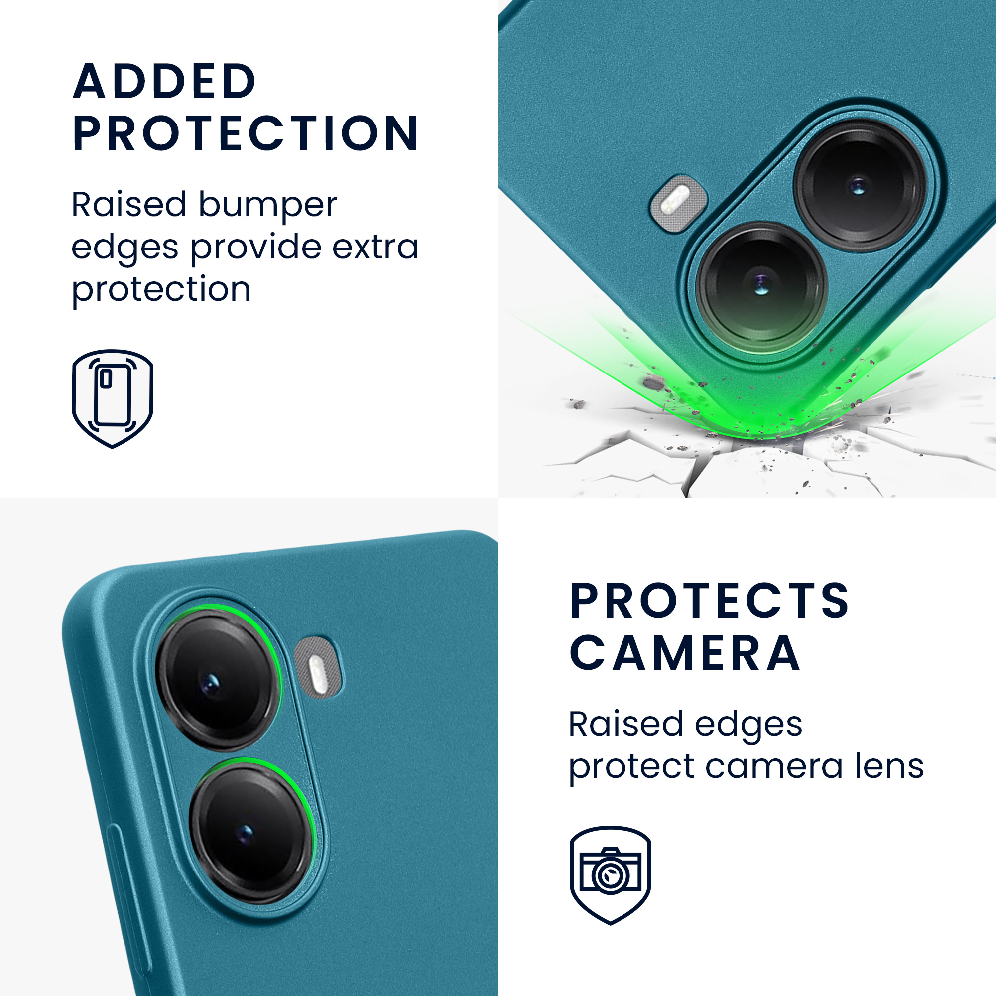 Kryt Xiaomi Poco X7 Pro 5G metalický TPU metalická karibská modrá kwmobile