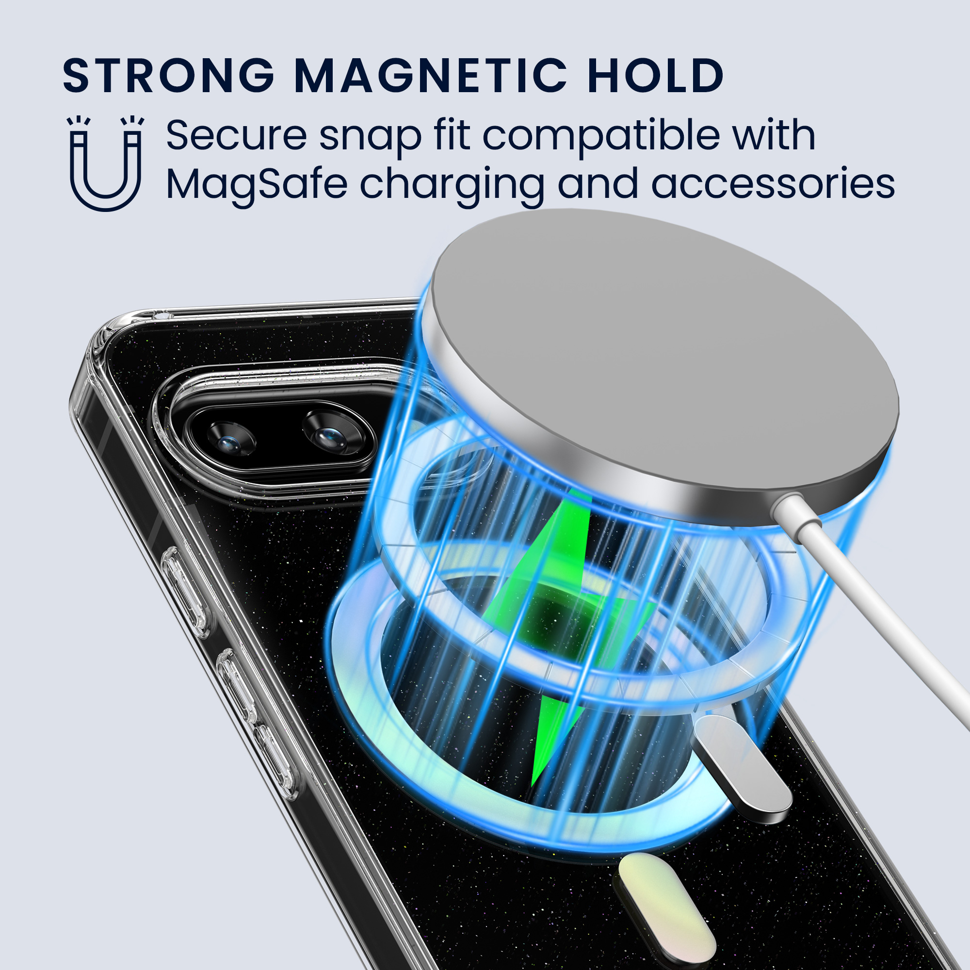 MagSafe kryt kwmobile pro Google Pixel 9a - glitter