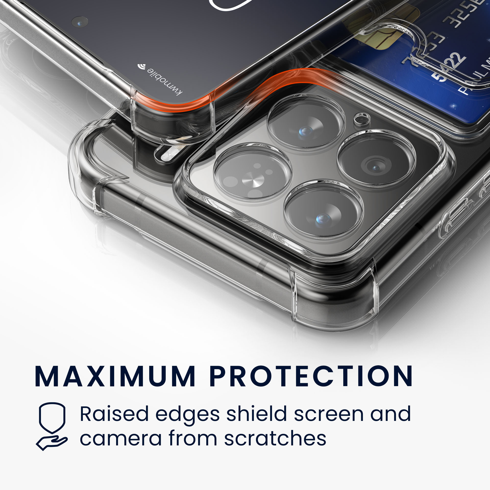 Kryt na mobil Xiaomi 15 kwmobile Card Slot transparentní