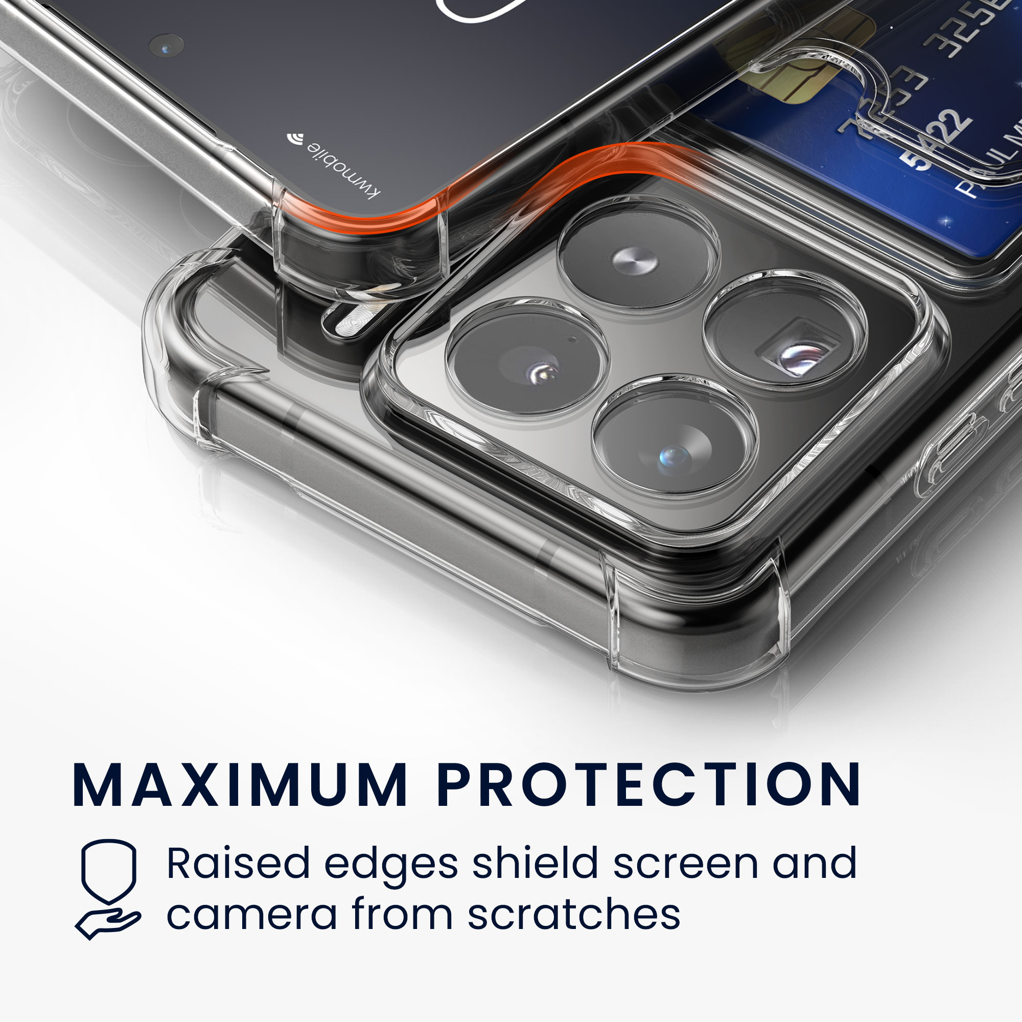Kryt na mobil Xiaomi 15 Pro kwmobile Card Slot transparentní