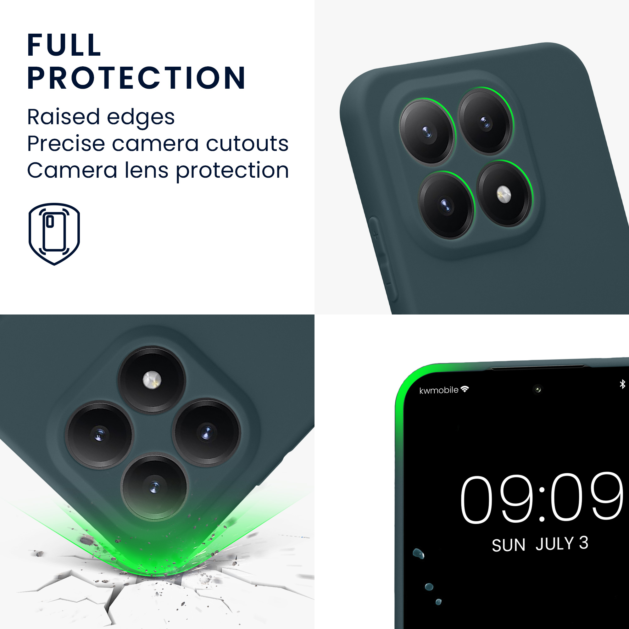 Kryt na mobil Xiaomi 15T kwmobile Soft Matte tmavě břidlicová