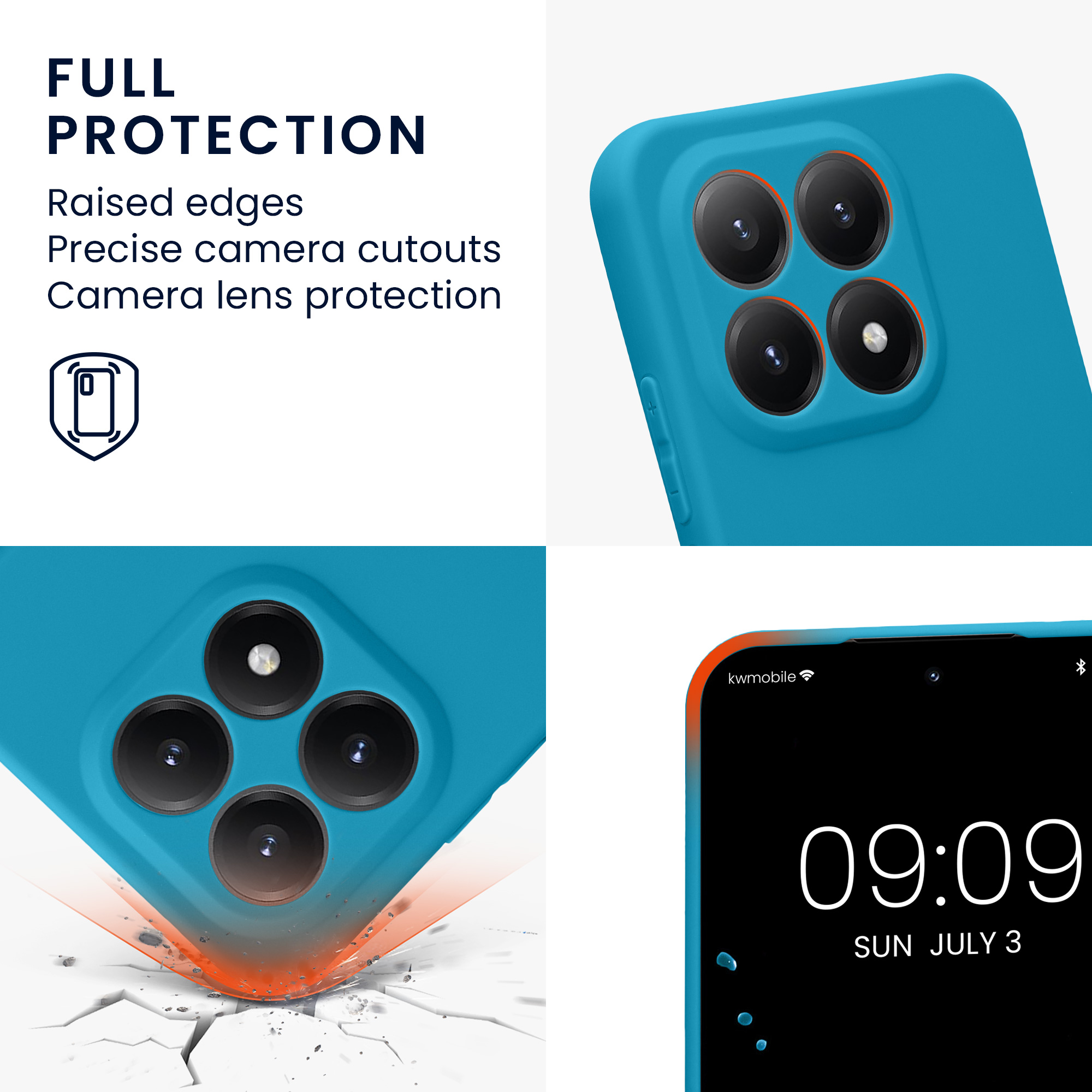Pouzdro pro Xiaomi 15T kwmobile tenké TPU - karibská modrá