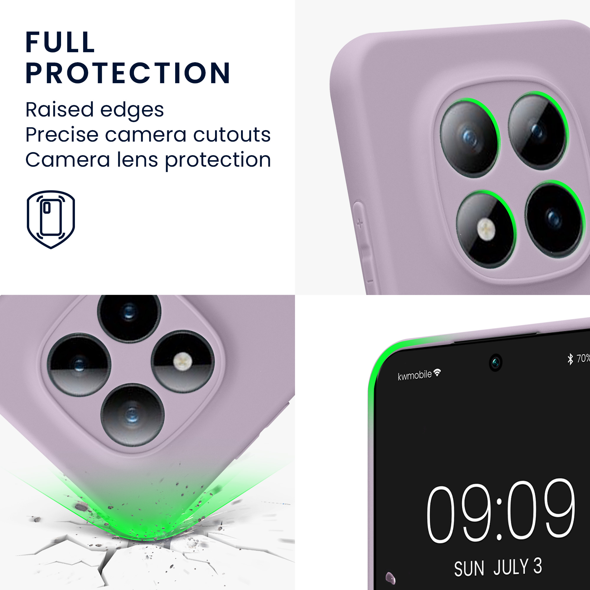 TPU kryt kwmobile pro Xiaomi Redmi Note 15 Pro 5G - levandulová