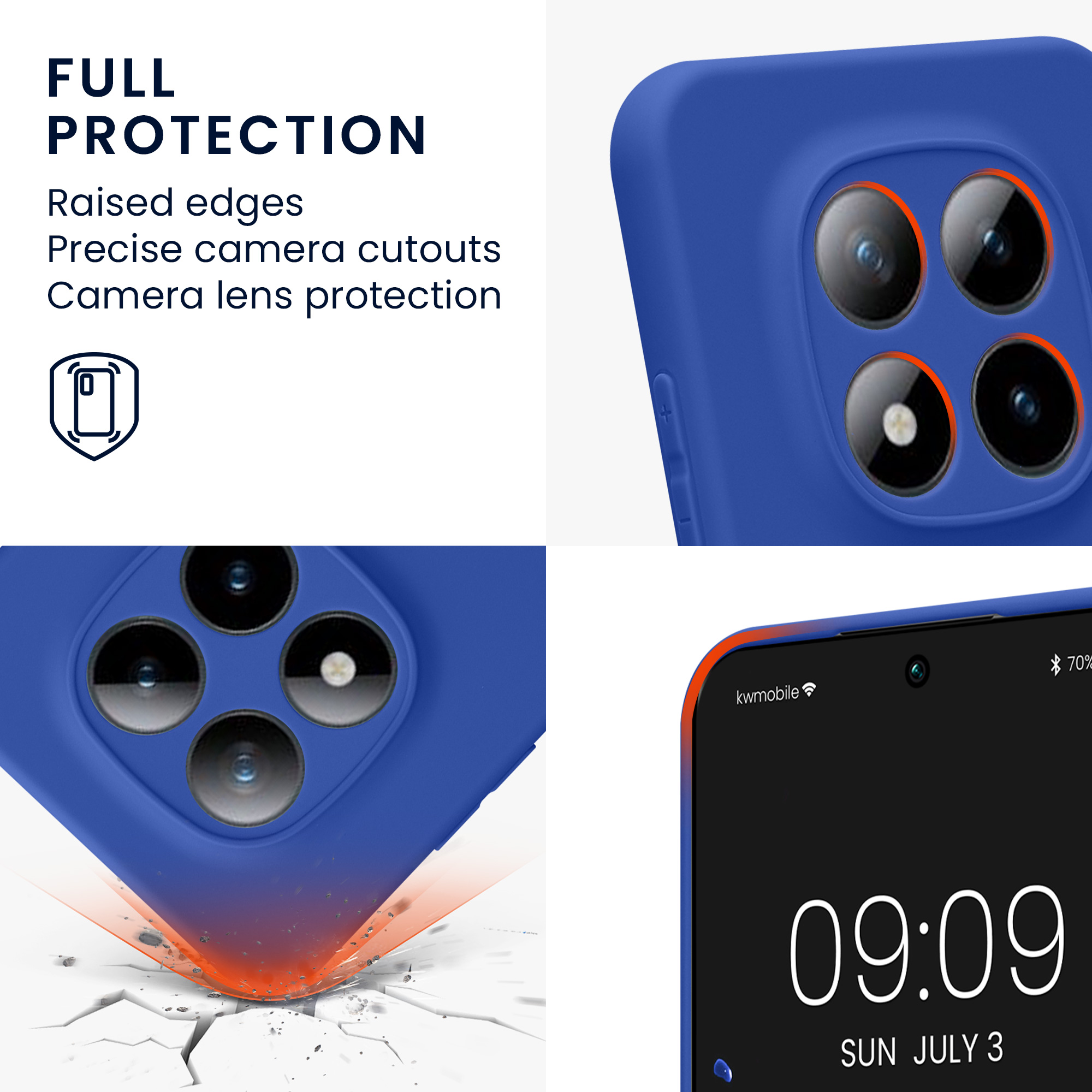 TPU kryt kwmobile pro Xiaomi Redmi Note 15 Pro 5G - baltská modrá
