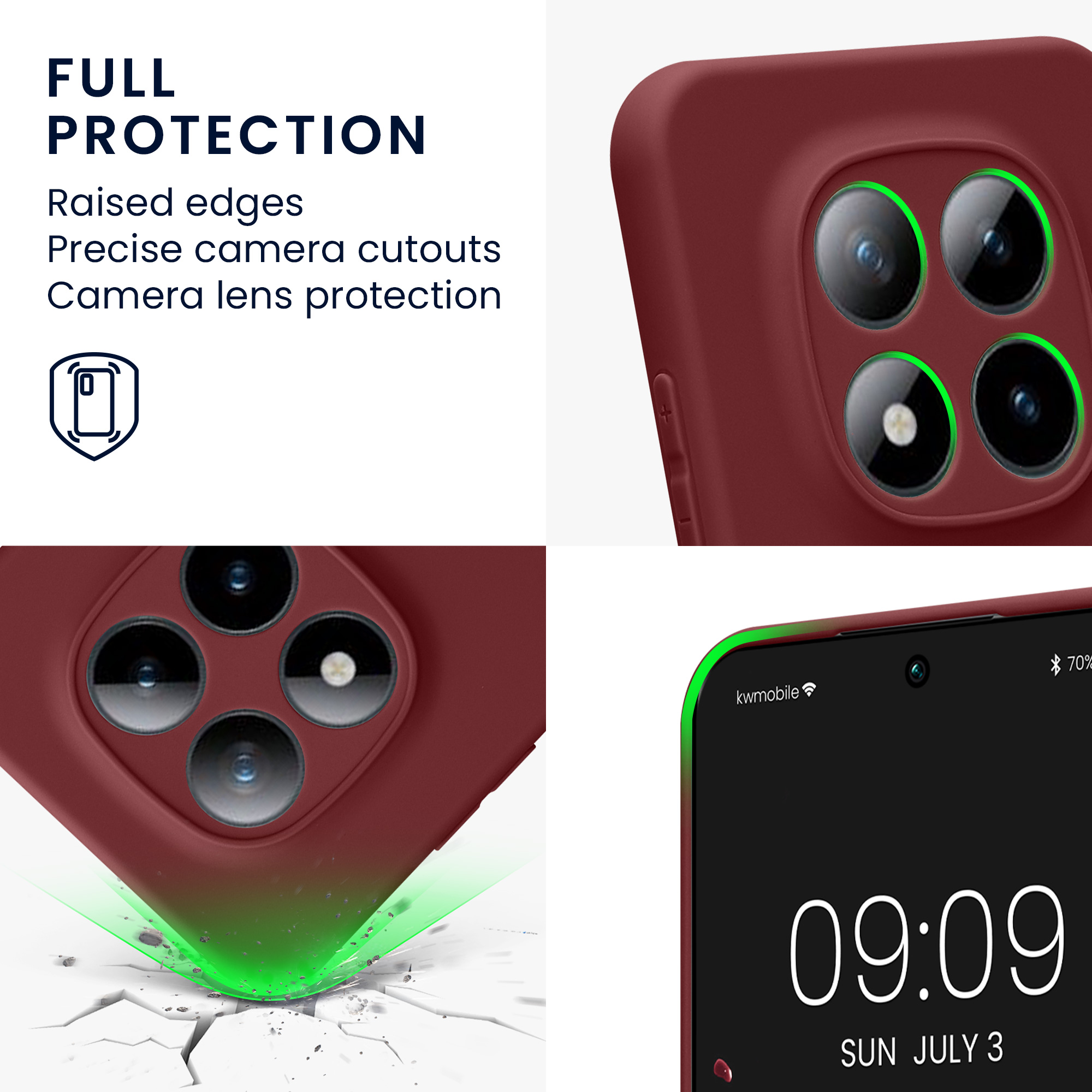 Pouzdro pro Xiaomi Redmi Note 15 Pro 5G kwmobile tenké TPU - vínově fialová