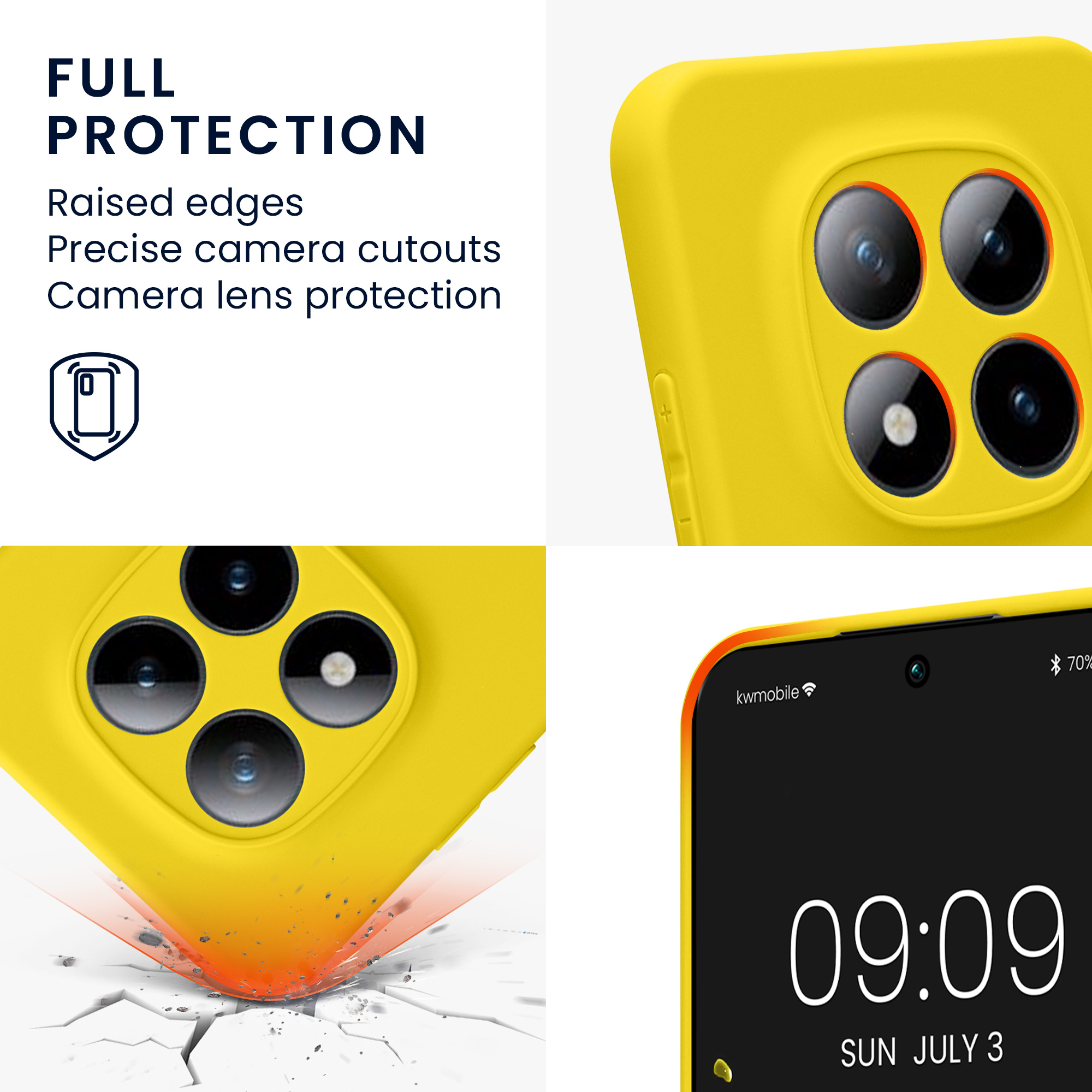 Pouzdro pro Xiaomi Redmi Note 15 Pro 5G kwmobile tenké TPU - zářivě žlutá