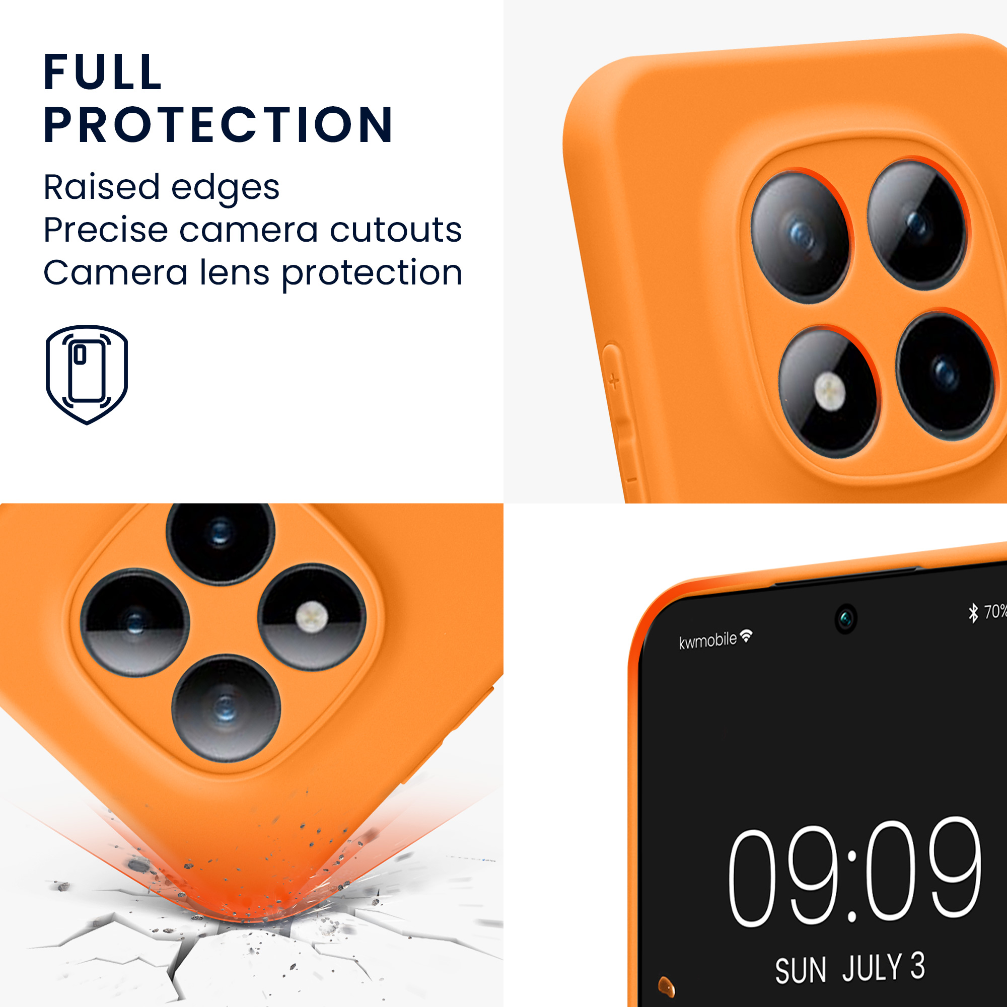 Pouzdro pro Xiaomi Redmi Note 15 Pro 5G kwmobile tenké TPU - ovocná oranžová
