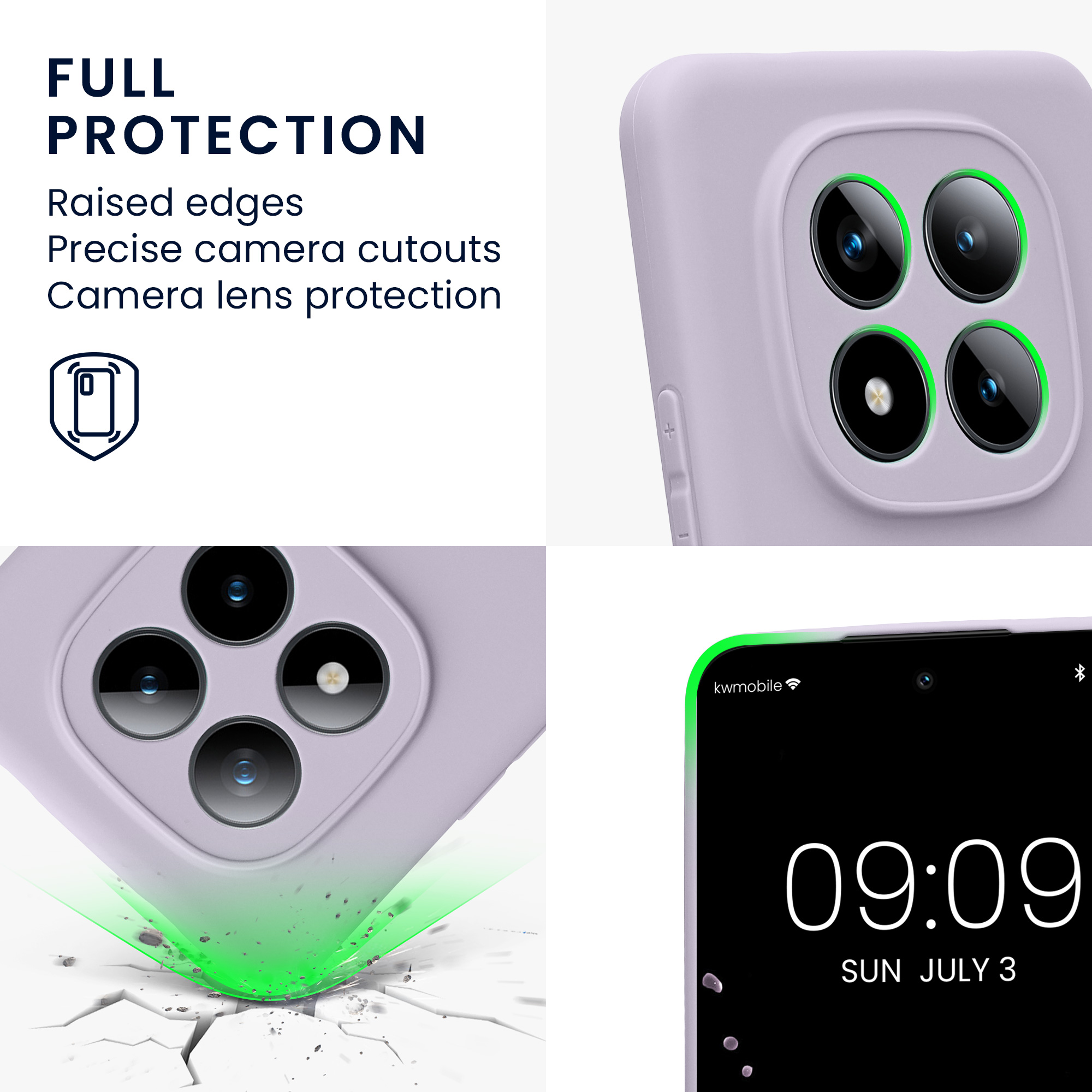 TPU kryt kwmobile pro Xiaomi Redmi Note 15 Pro 4G - levandulová