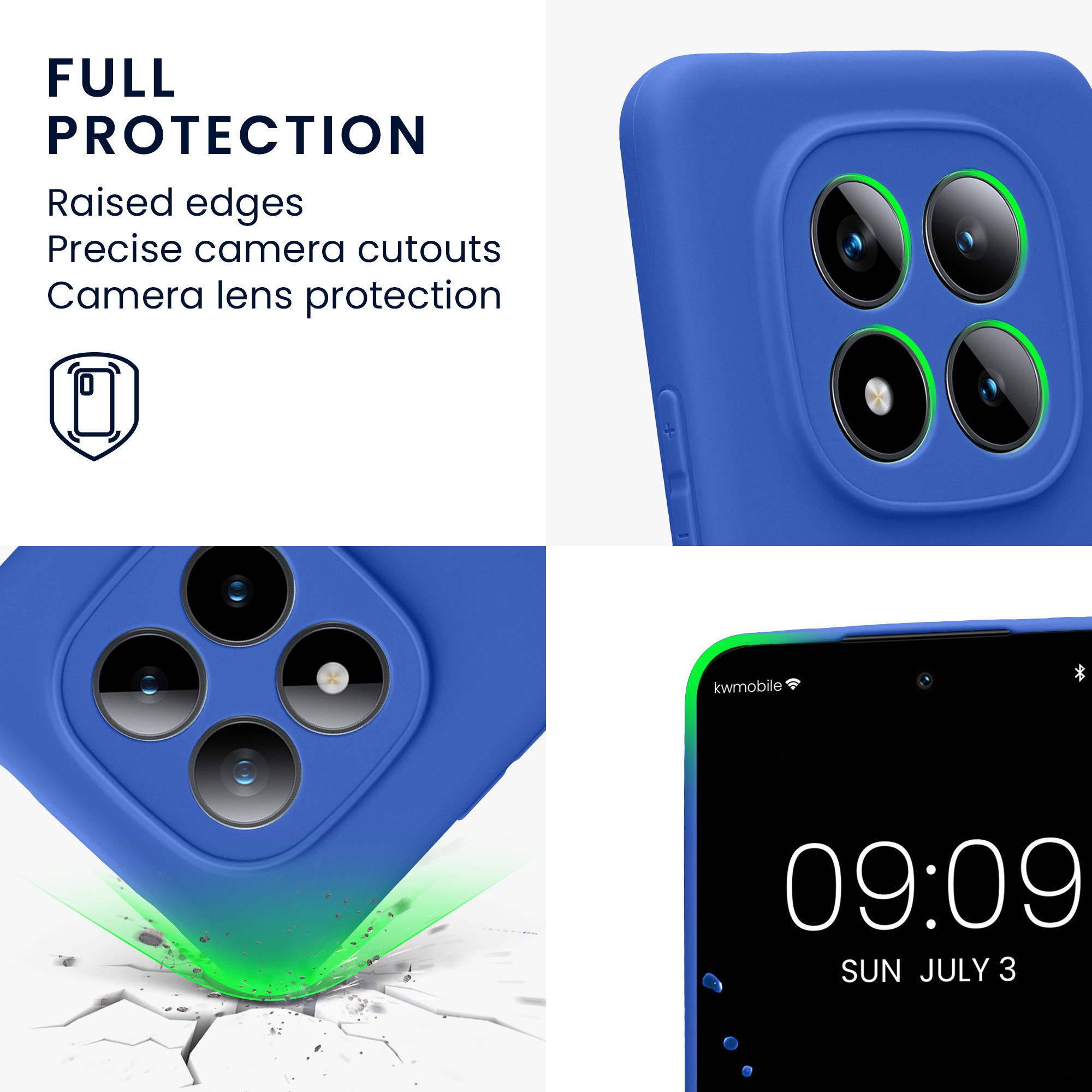TPU kryt kwmobile pro Xiaomi Redmi Note 15 Pro 4G - baltská modrá