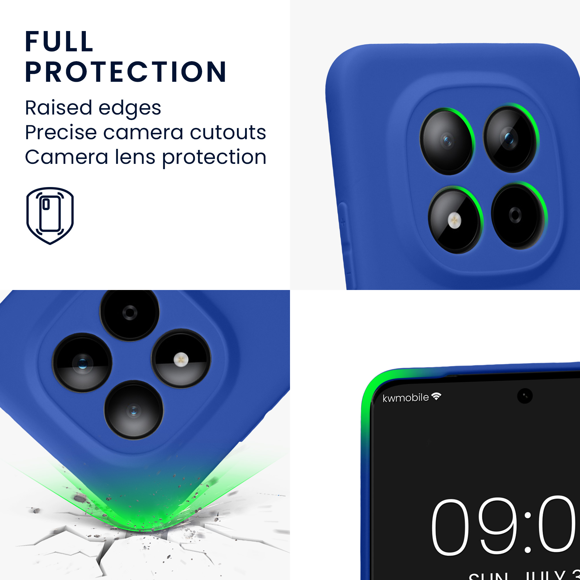 TPU kryt kwmobile pro Xiaomi Redmi Note 15 Pro+ 5G / Poco M8 Pro 5G - baltská modrá