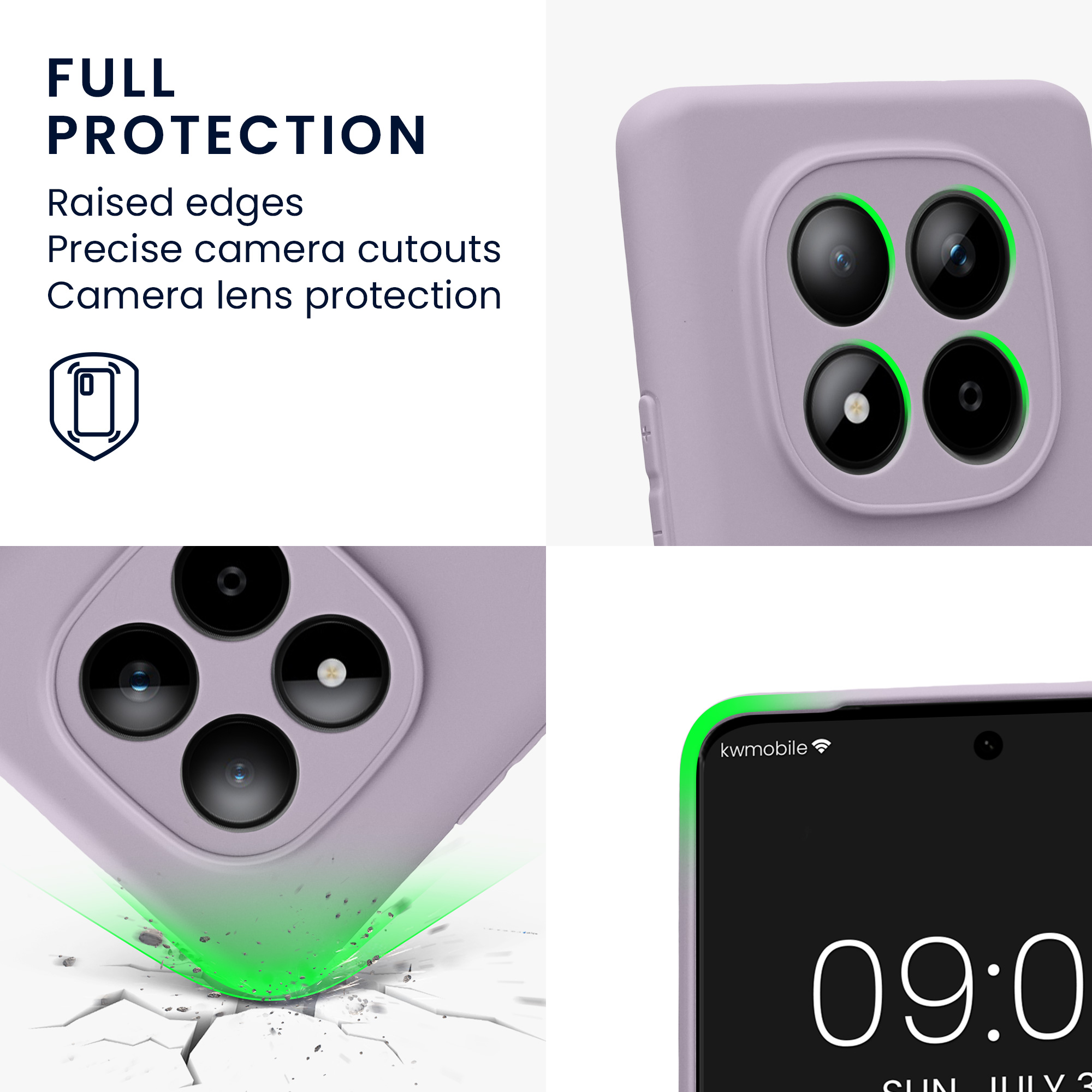 TPU kryt kwmobile pro Xiaomi Redmi Note 15 4G / Redmi Note 15 5G / Poco M8 5G - levandulová