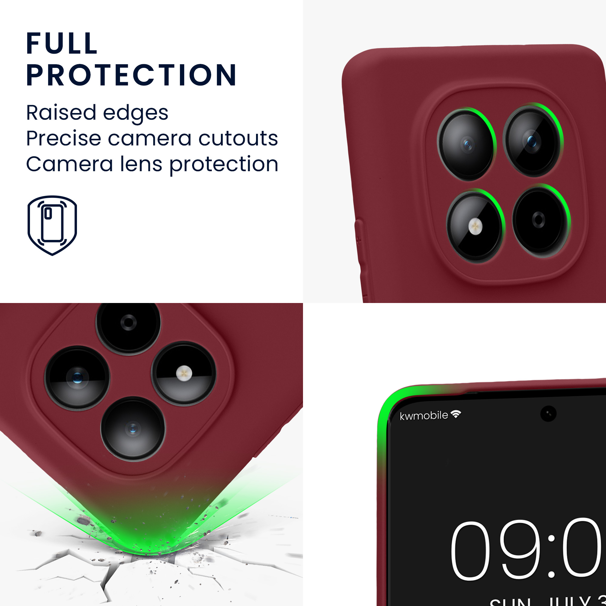 Pouzdro pro Xiaomi Redmi Note 15 4G / 5G / Poco M8 5G kwmobile tenké TPU - vínově fialová