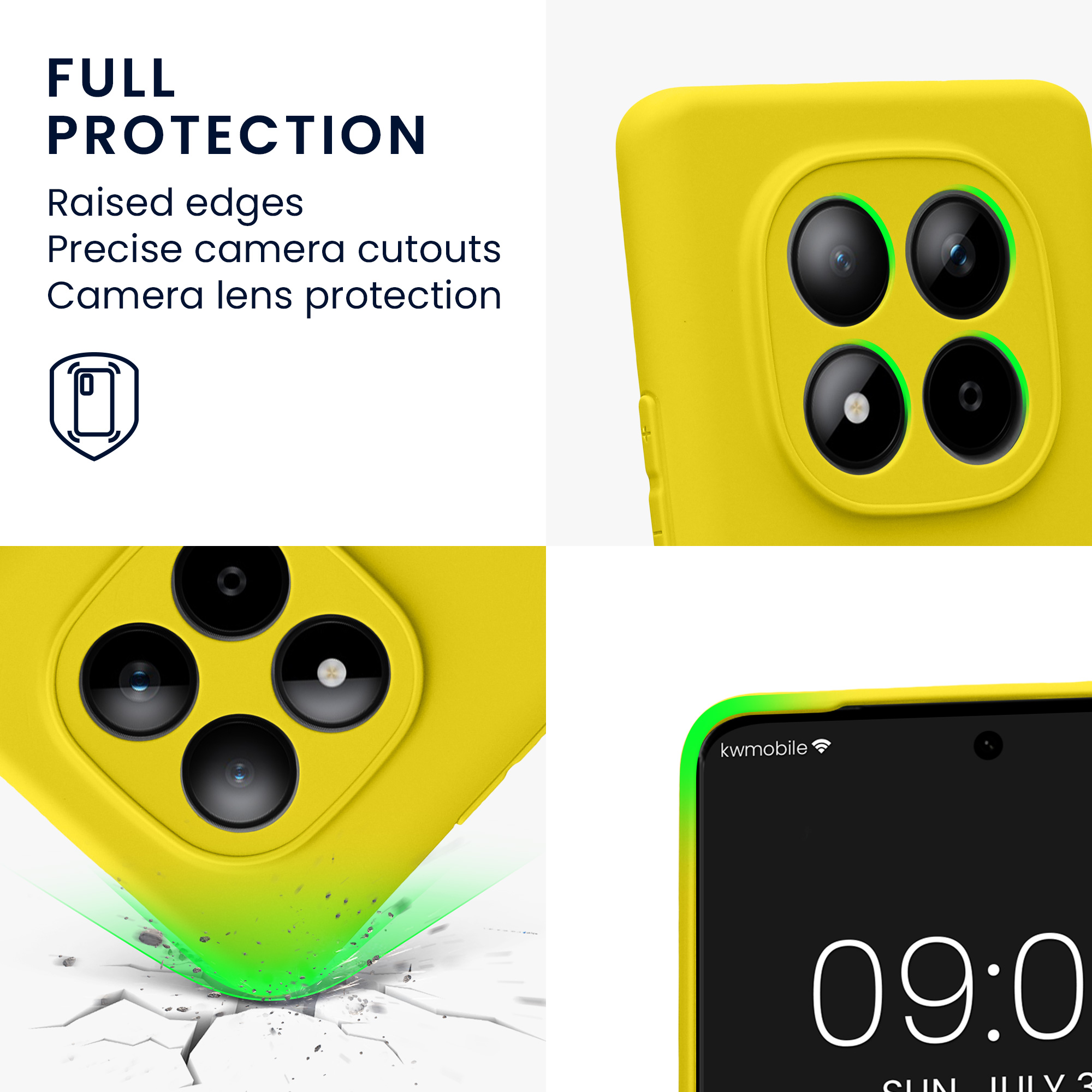 Pouzdro pro Xiaomi Redmi Note 15 4G / 5G / Poco M8 5G kwmobile tenké TPU - zářivě žlutá