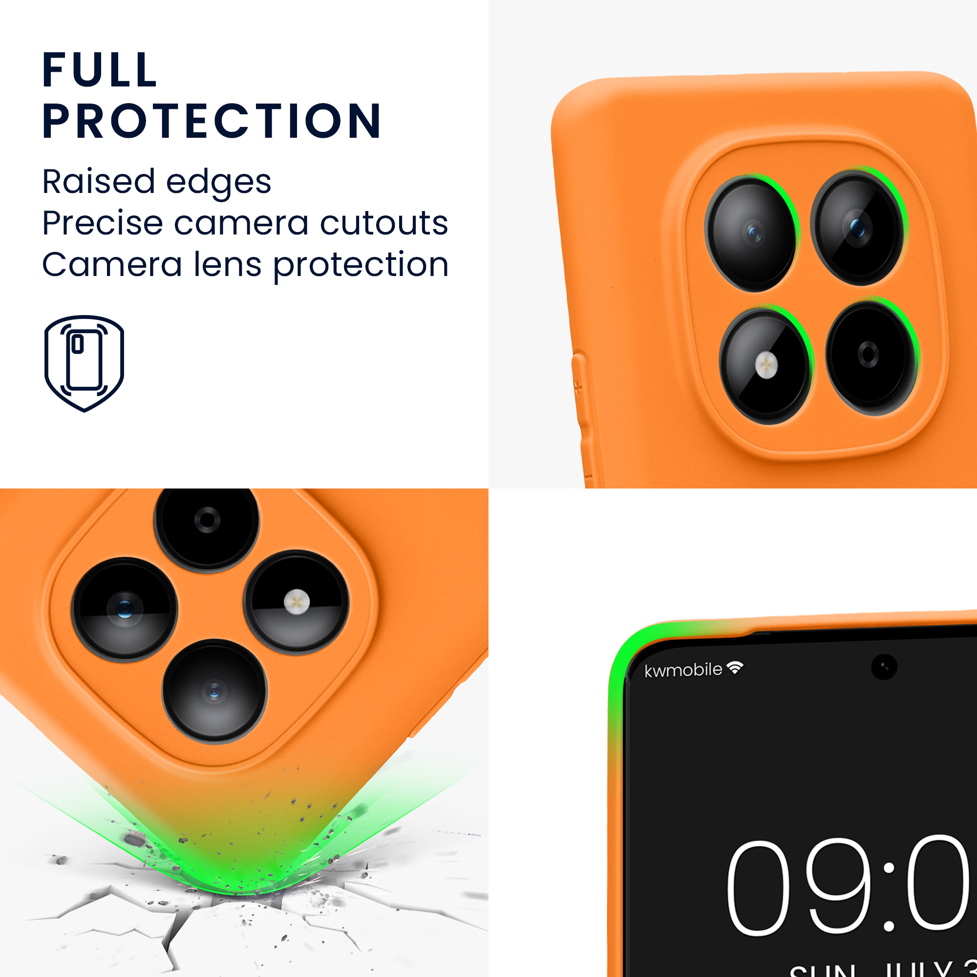 Pouzdro pro Xiaomi Redmi Note 15 4G / 5G / Poco M8 5G kwmobile tenké TPU - ovocná oranžová