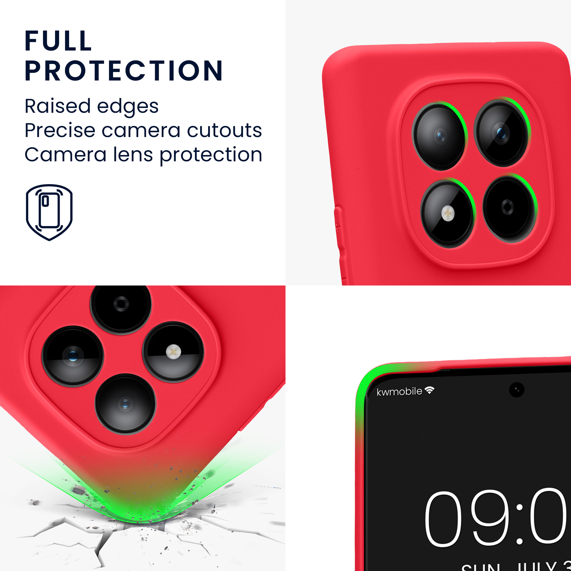 Pouzdro pro Xiaomi Redmi Note 15 4G / 5G / Poco M8 5G kwmobile tenké TPU - neonově růžová