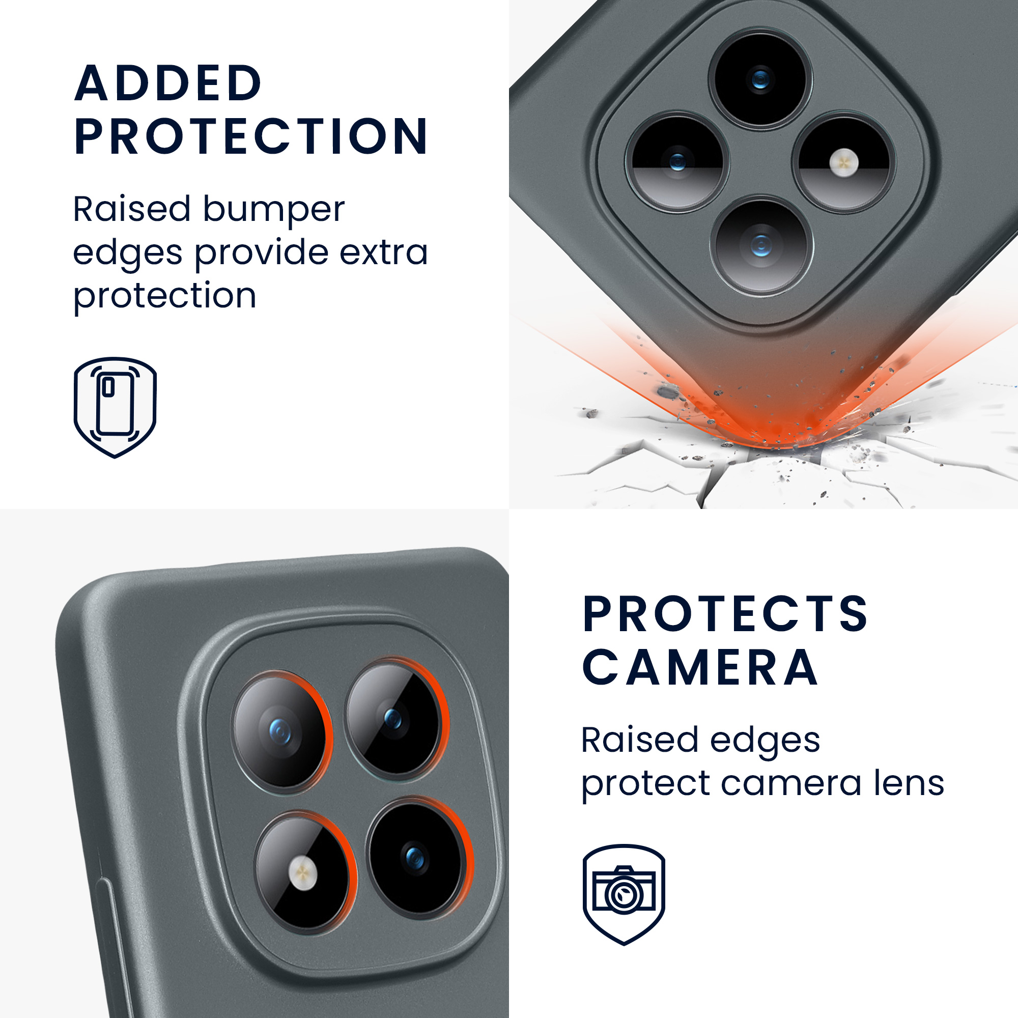 Pouzdro pro Xiaomi Redmi Note 15 Pro 4G kwmobile metalické TPU - metalická šedá