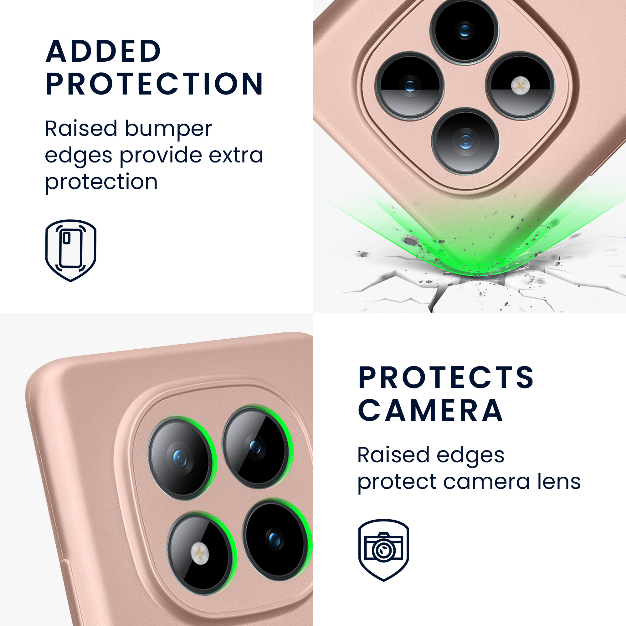 Pouzdro pro Xiaomi Redmi Note 15 4G / 5G / Poco M8 5G kwmobile metalické TPU - metalická růžové zlato