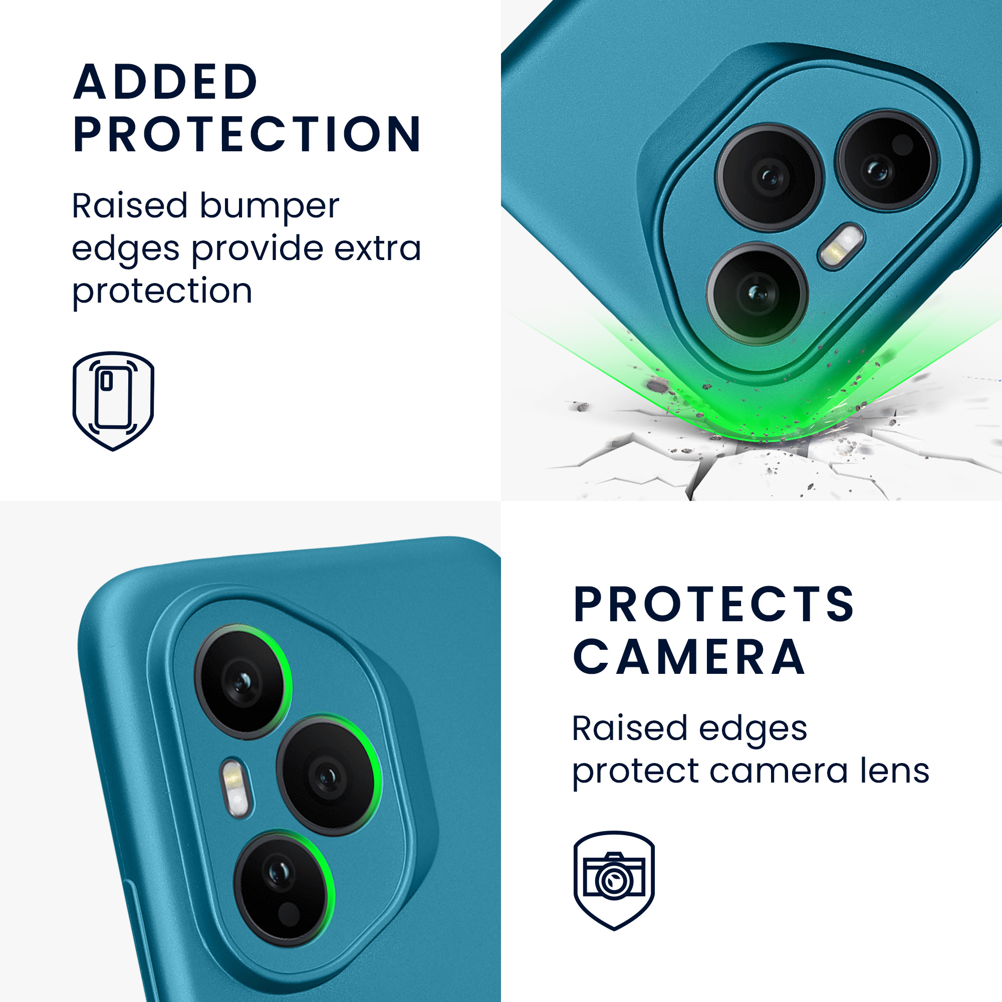 Pouzdro pro HONOR 400 Pro kwmobile metalické TPU - metalická karibská modrá