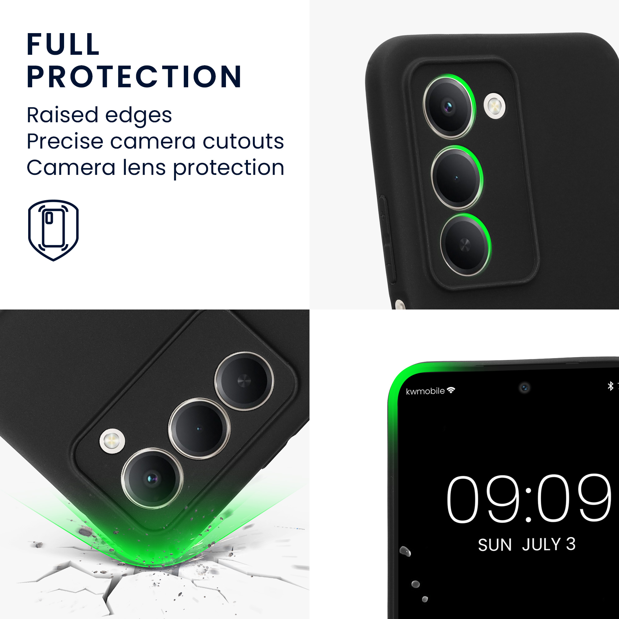 Pouzdro pro Xiaomi Redmi 15 5G kwmobile tenké TPU - matná černá