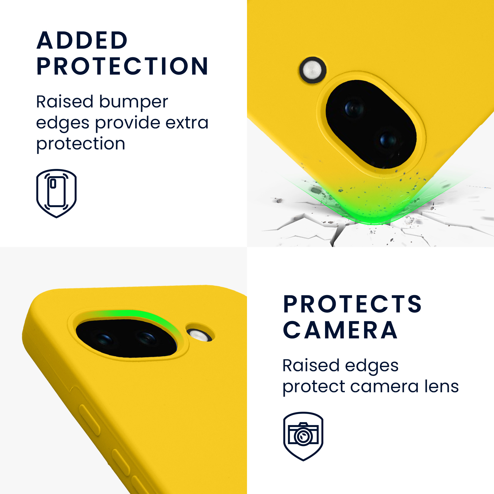 Pouzdro pro Google Pixel 10a kwmobile silikonové - zářivě žlutá