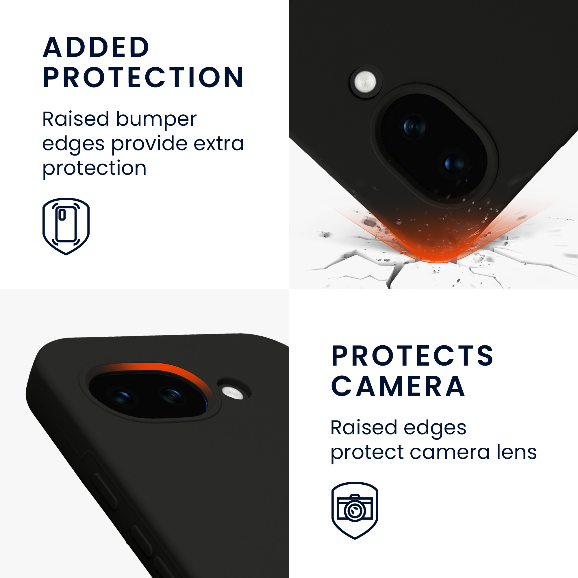Silikonový kryt kwmobile pro Google Pixel 10a - černá