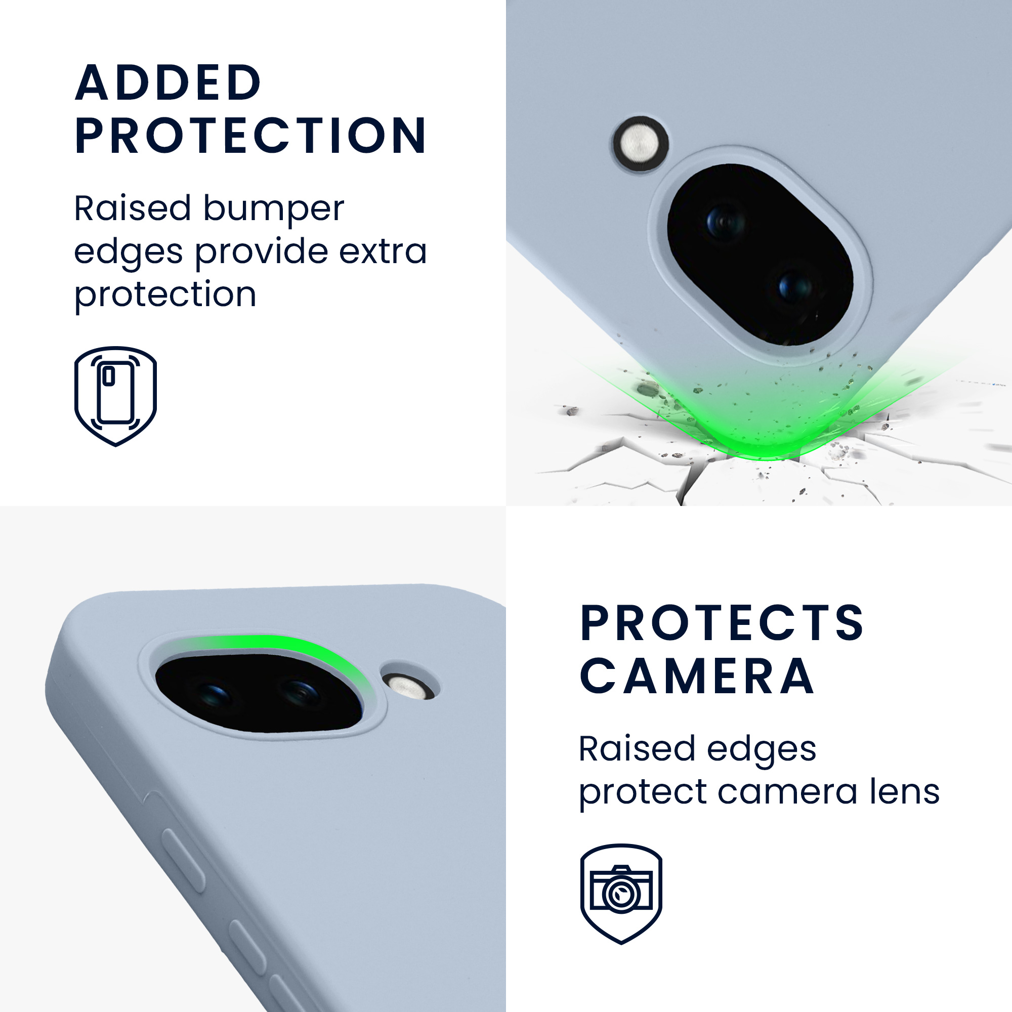 Pouzdro pro Google Pixel 10a kwmobile silikonové - matná světle modrá