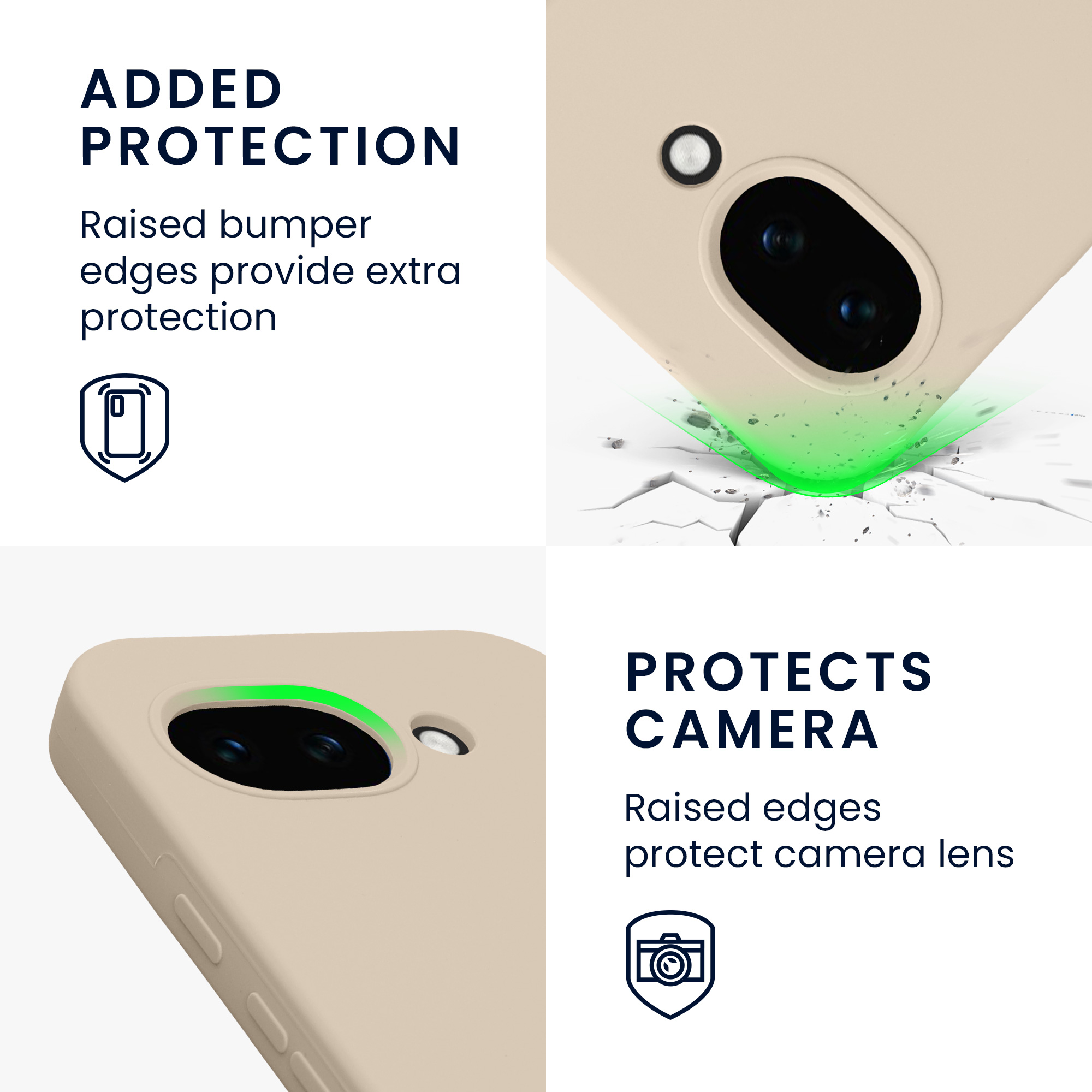 Pouzdro pro Google Pixel 10a kwmobile silikonové - matná krémová