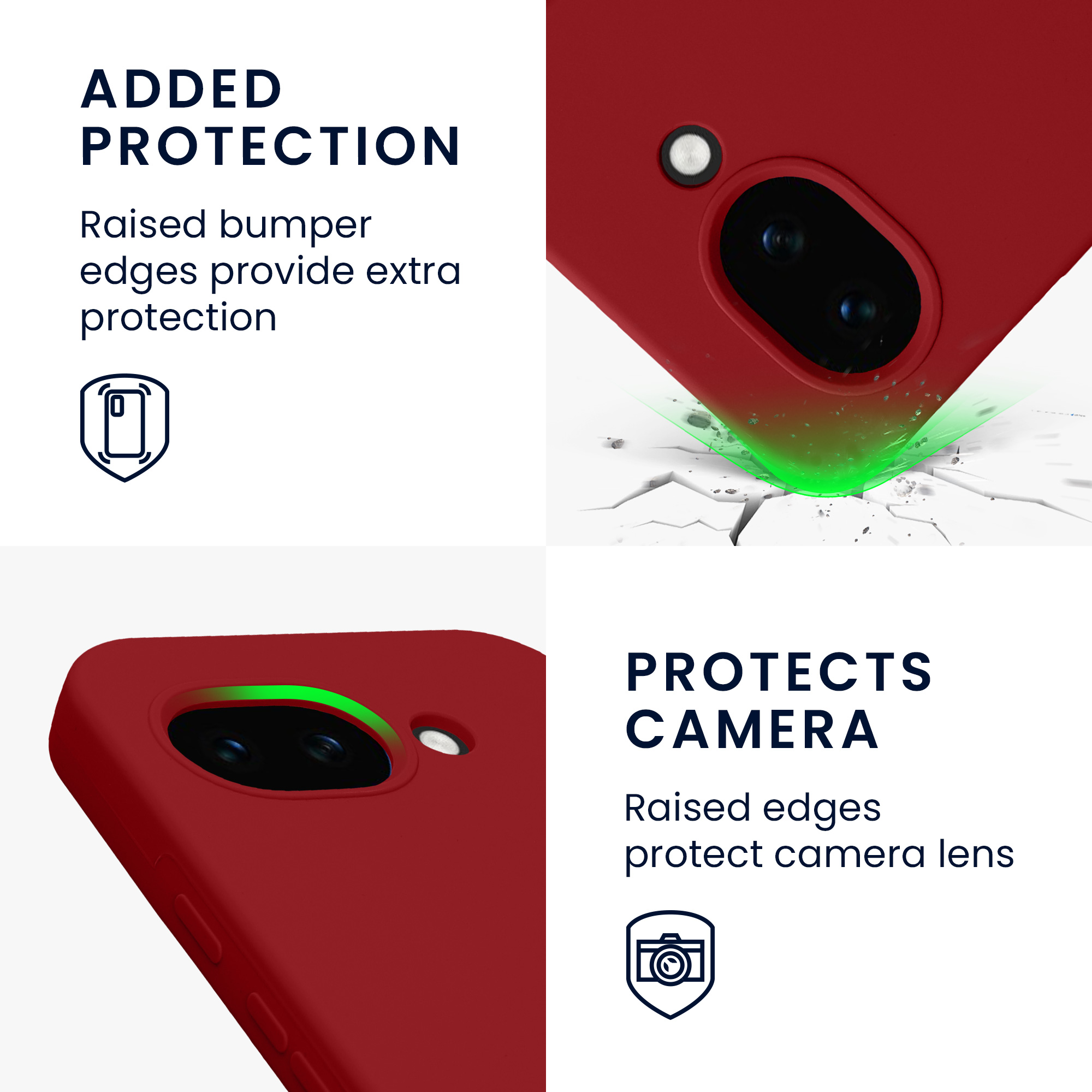 Pouzdro pro Google Pixel 10a kwmobile silikonové - rebarborová červená