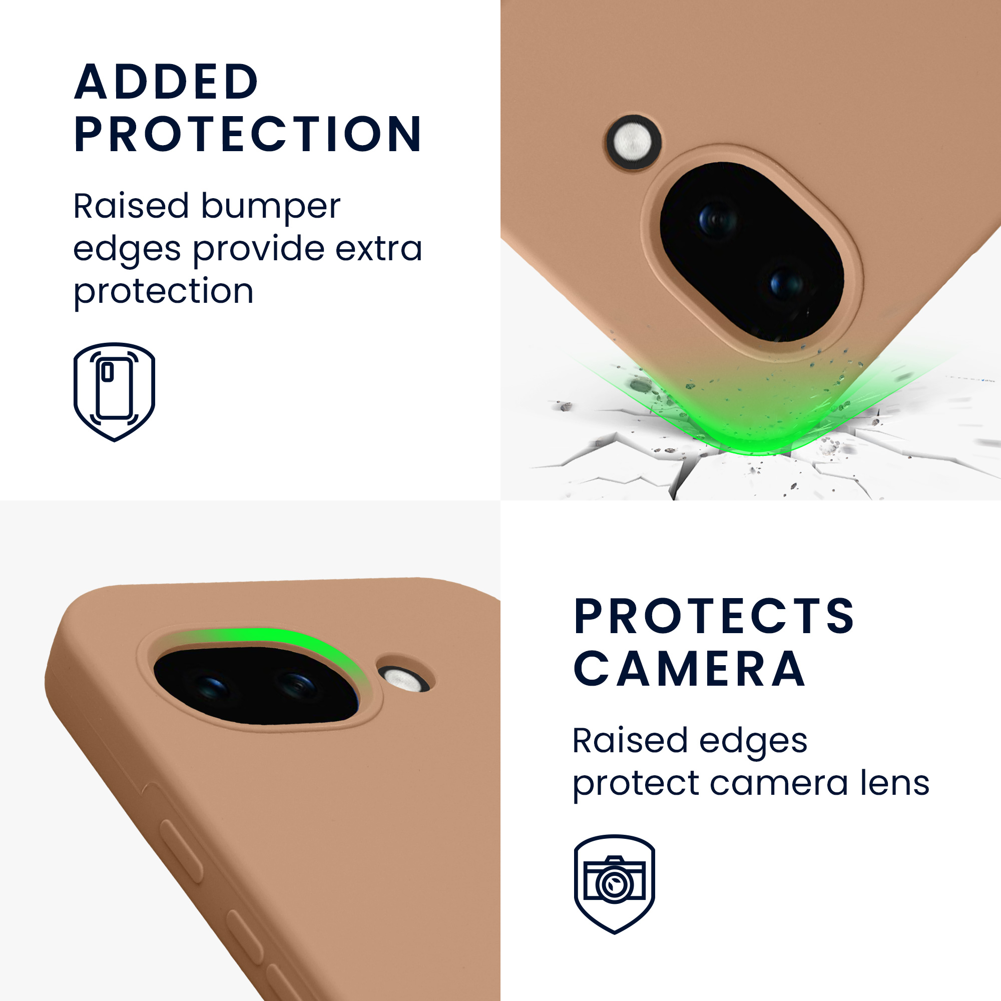 Pouzdro pro Google Pixel 10a kwmobile silikonové - kapučínová