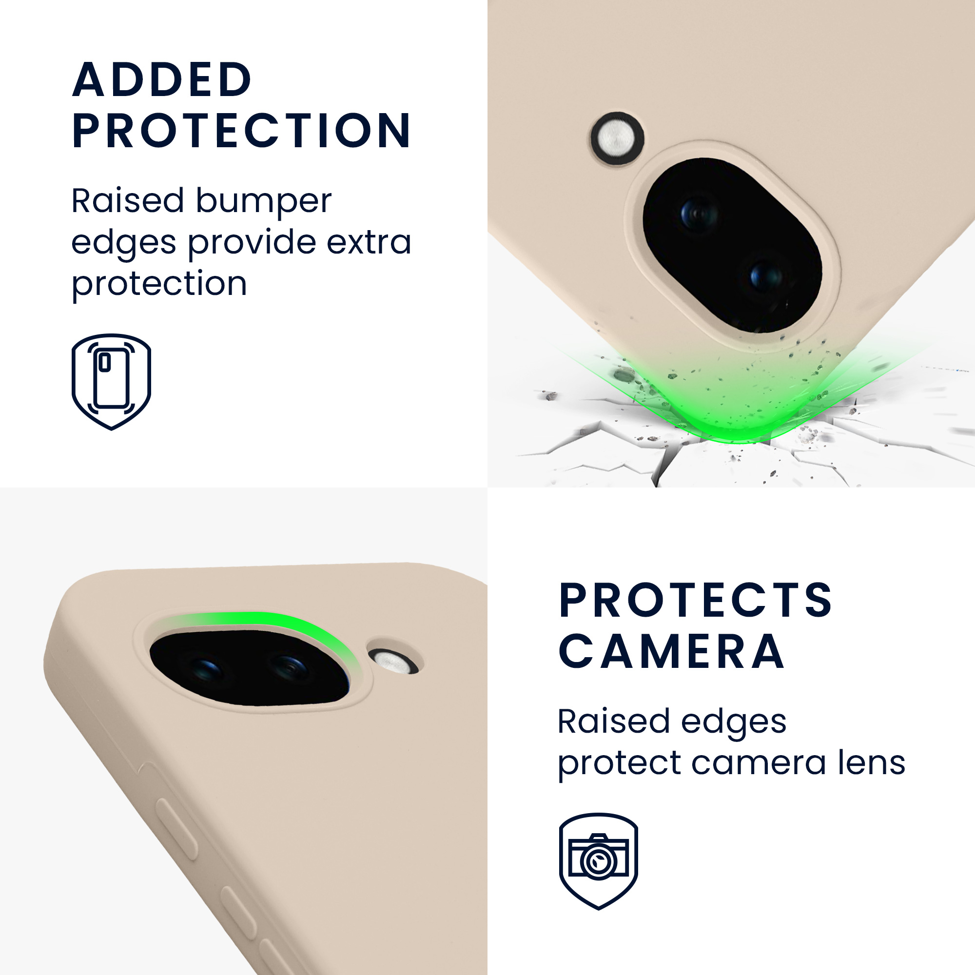Pouzdro pro Google Pixel 10a kwmobile silikonové - krémová